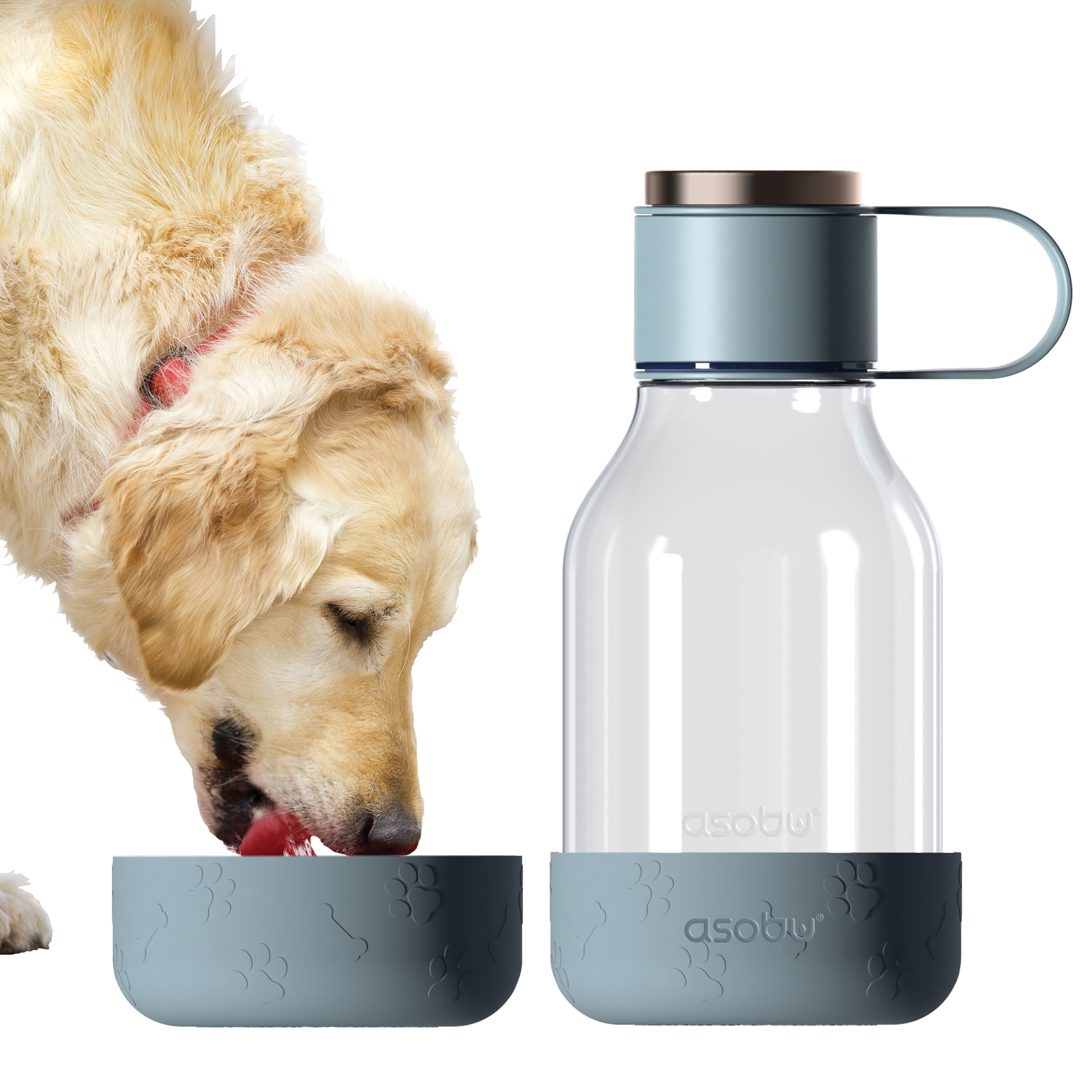 Asobu Dog Bowl Bottle Lite – flaska i Tritan med hundskål 1,5 liter