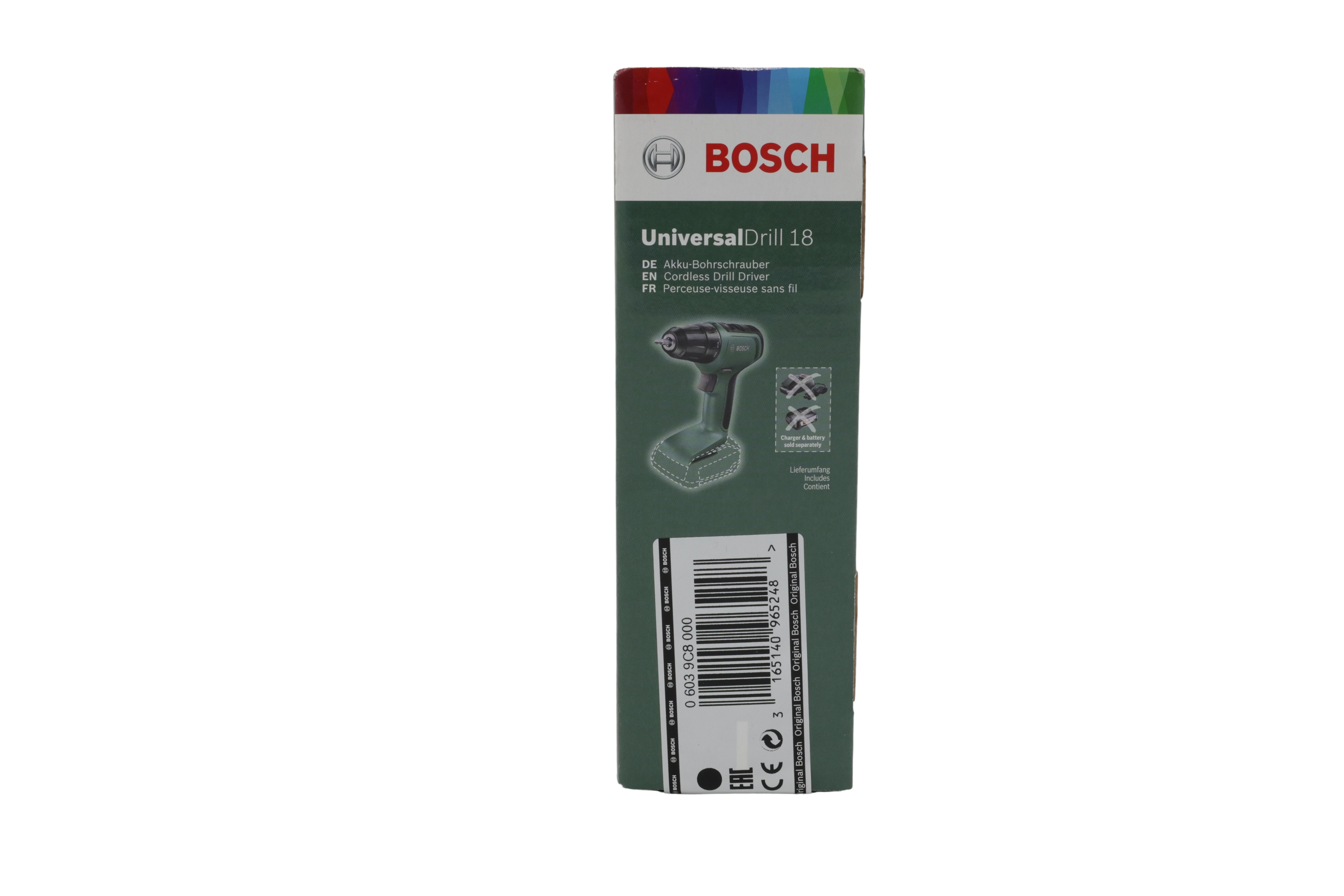 Bosch 06039C8000 UniversalDrill 18 skruvdragare, utan batteri