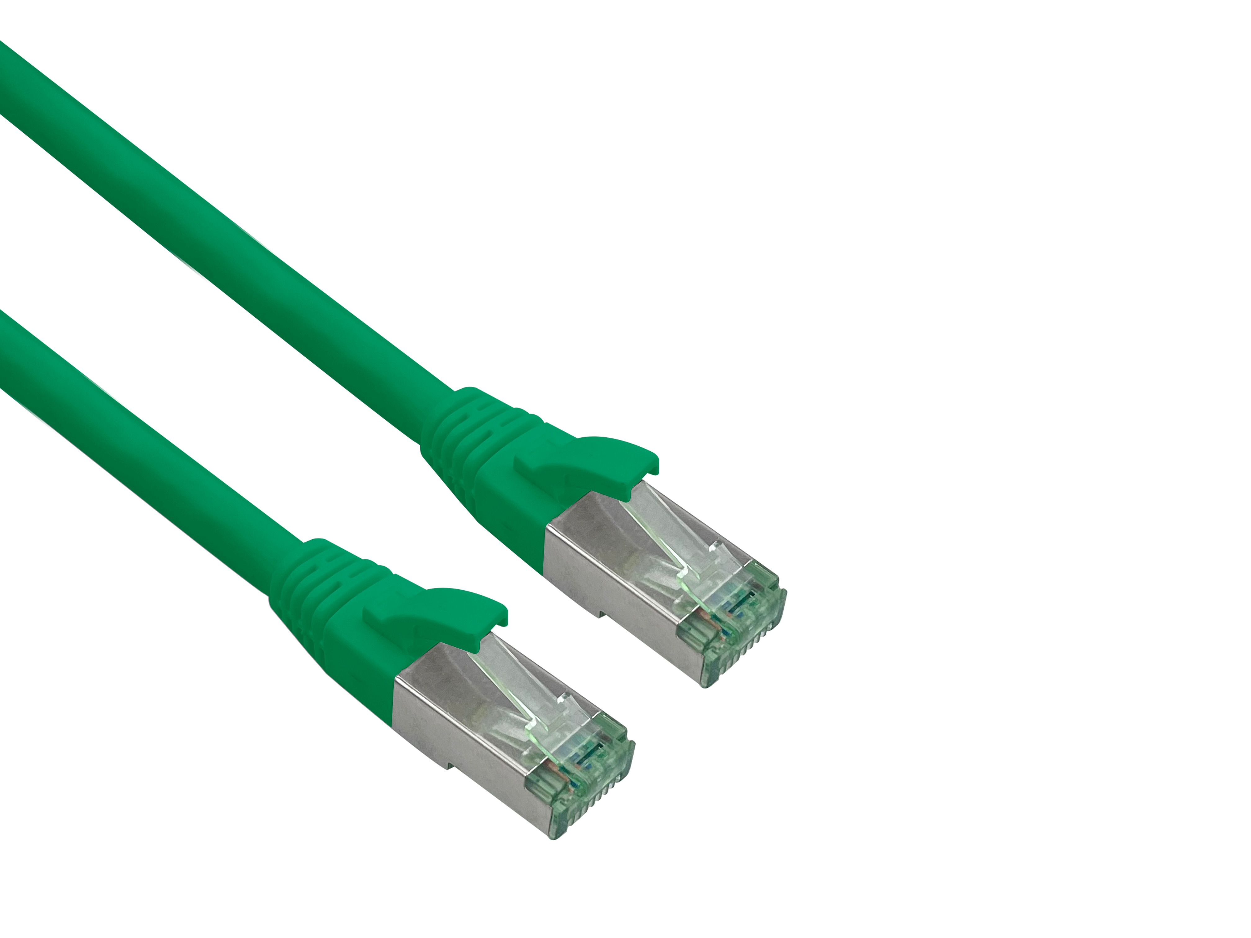 helos Patchkabel Cat 6A Superflex S/FTP med Cat 7 råkabel, grön, 10 m (AWG26/7)