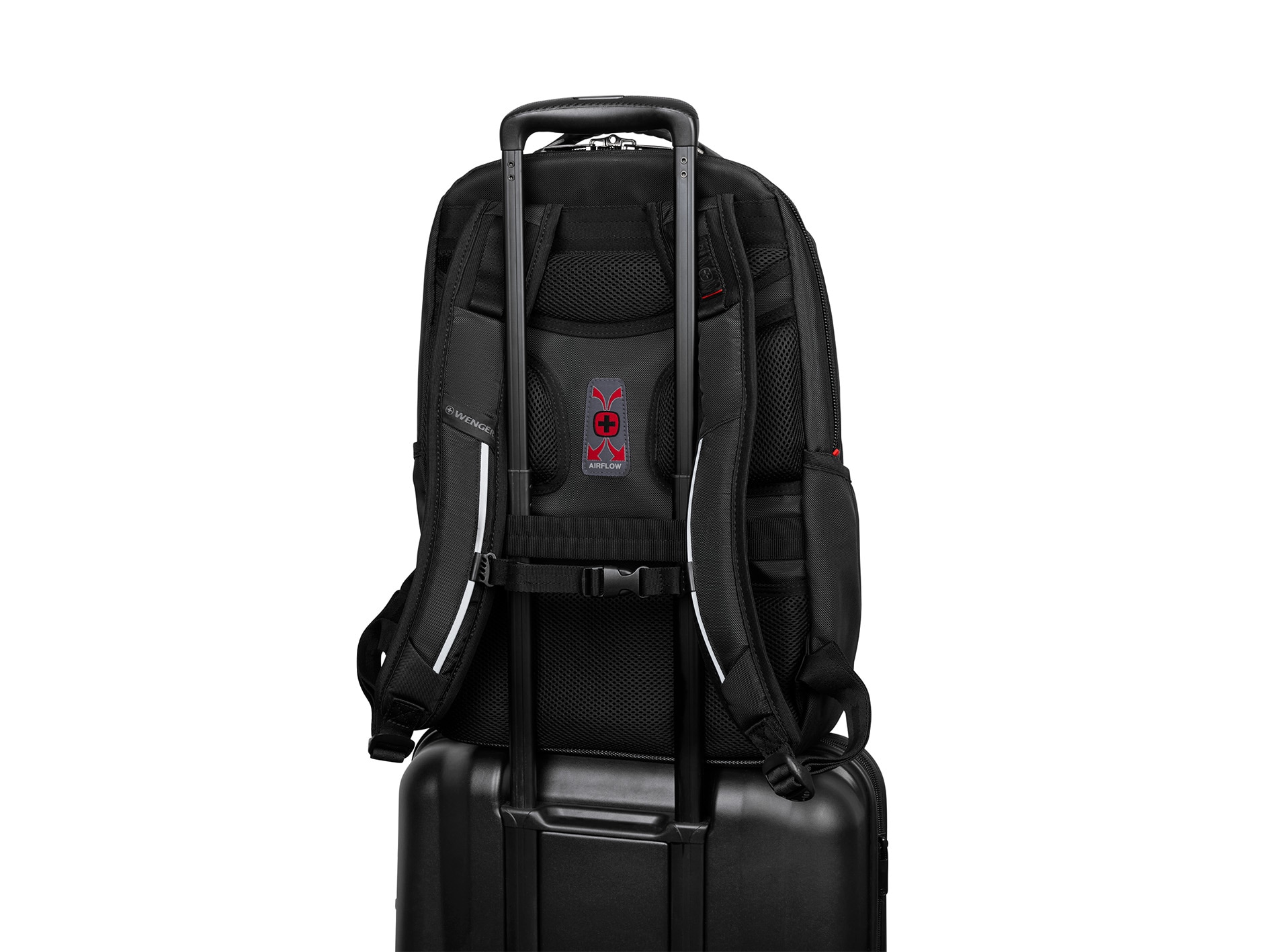 Wenger Cosmic laptopryggsäck för 17-tums laptop med tablet-fack – svart