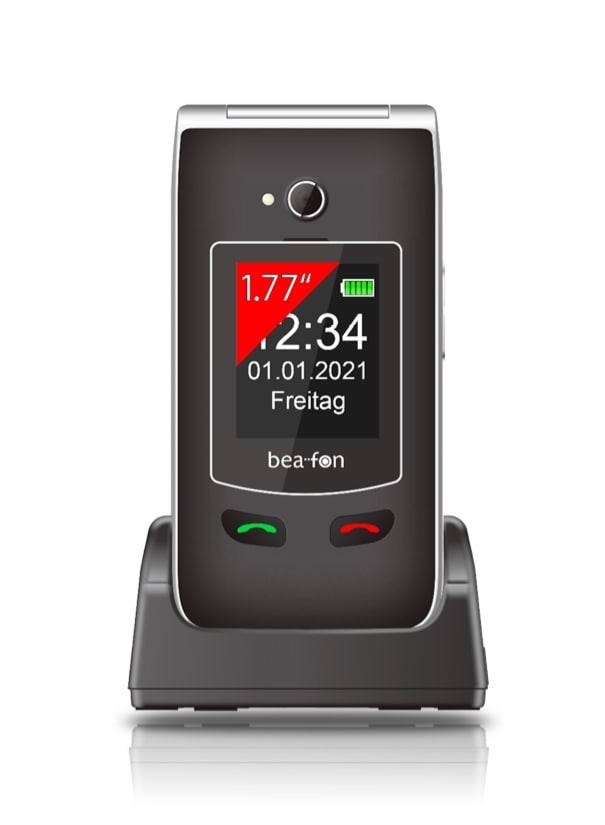 Beafon SL645plus LTE Silver Line – stortangents vikbar mobiltelefon, svart