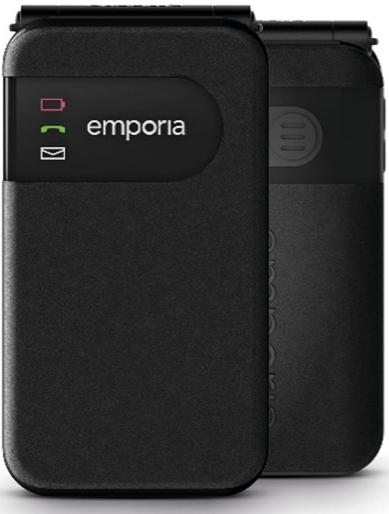 Emporia SIMPLICITYglam (V227) – 2G stortangents-telefon med vikbar design, svart
