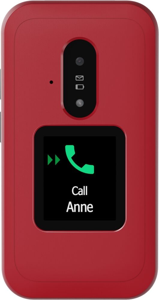 Doro Leva E30 storknappsviktelefon 4G röd/vit