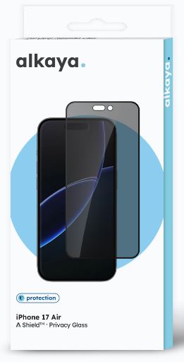 alkaya A Shield Displayskyddsglas 3D Full Cover Privacy för iPhone 17Air, svart