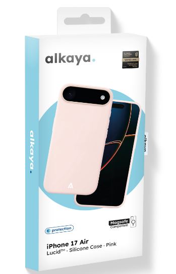 alkaya LUCID Handy Schutzhülle Silikon kompatibel med MagSafe för iPhone 17 Air, rosa