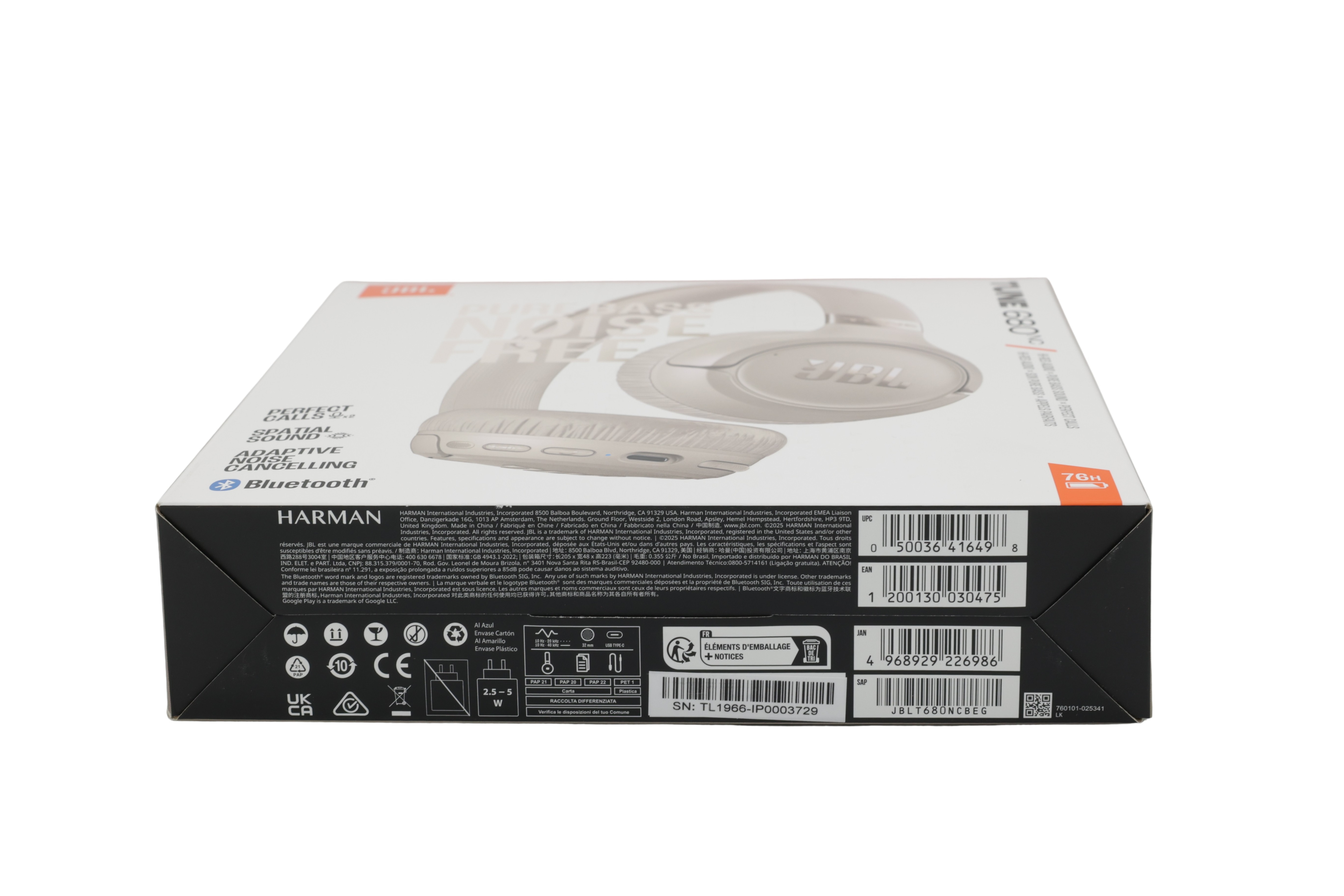 JBL JBLT680NCBEG On-ear-hörlurar, mocca