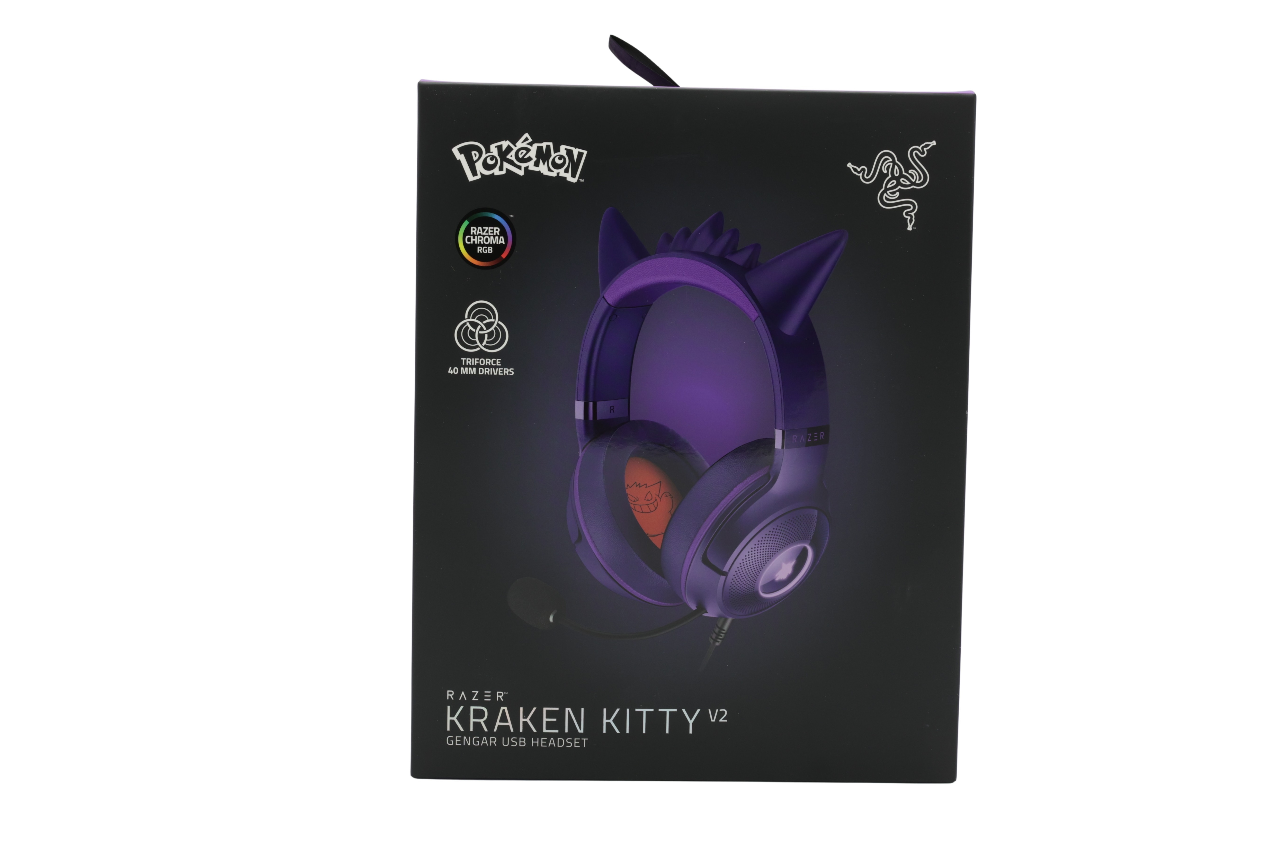 Razer Kraken Kitty V2 – Pokémon Gengar Edition kabelanslutet gamingheadset