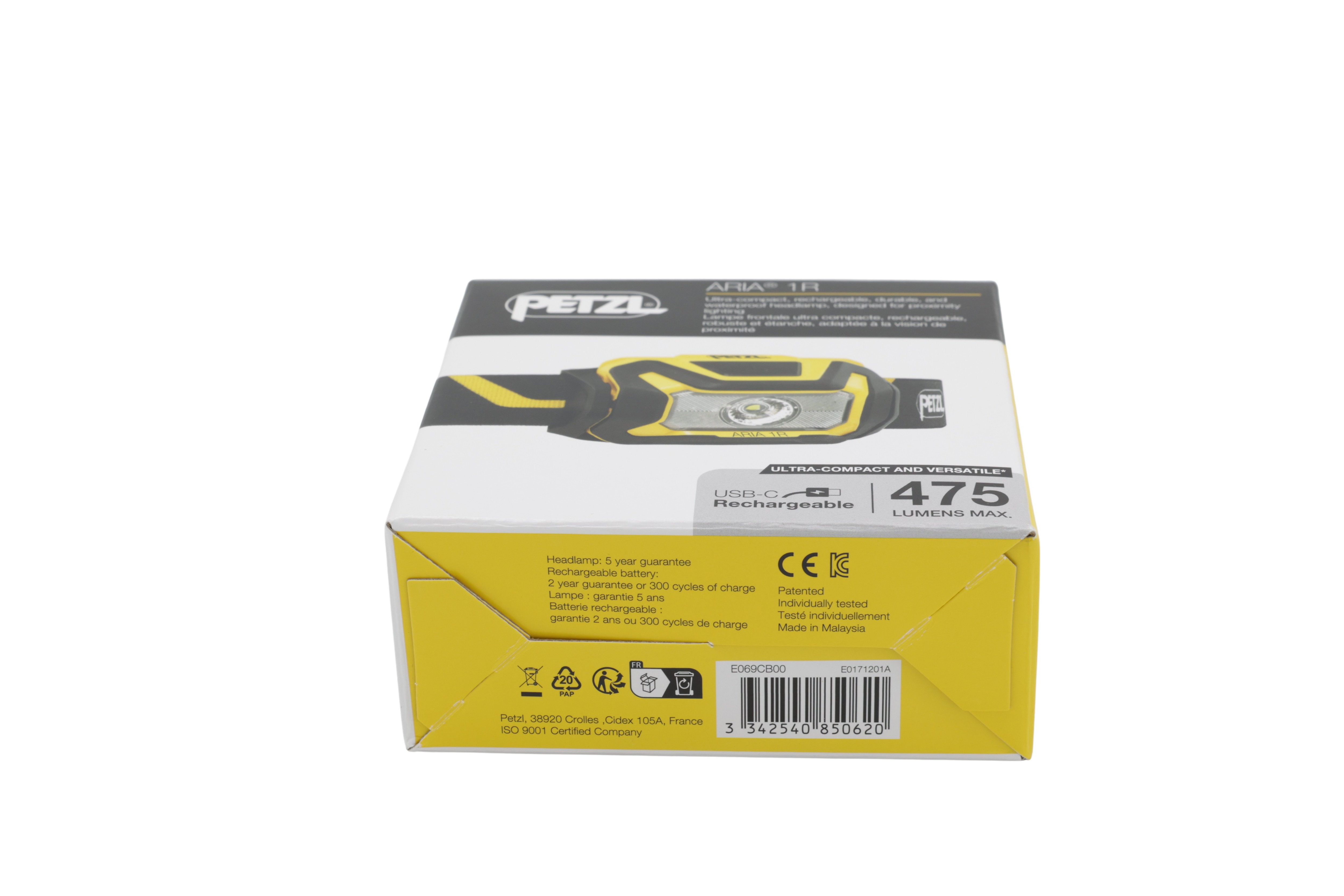 Petzl E069CB00 Pannlampa ARIA 1R svart/gul