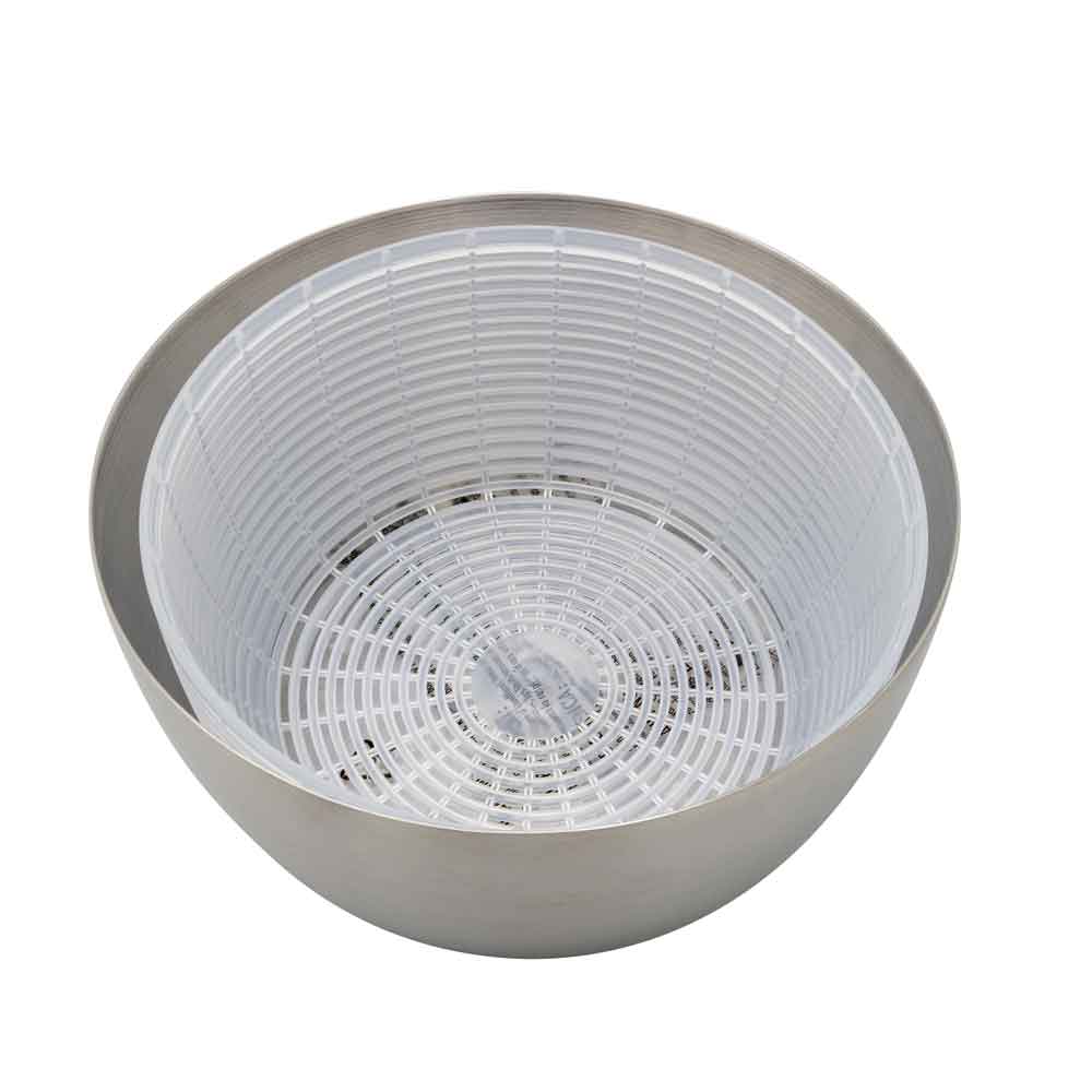 OXO 1071497 Salatcentrifuge i rustfrit stål, 24 cm, med skål