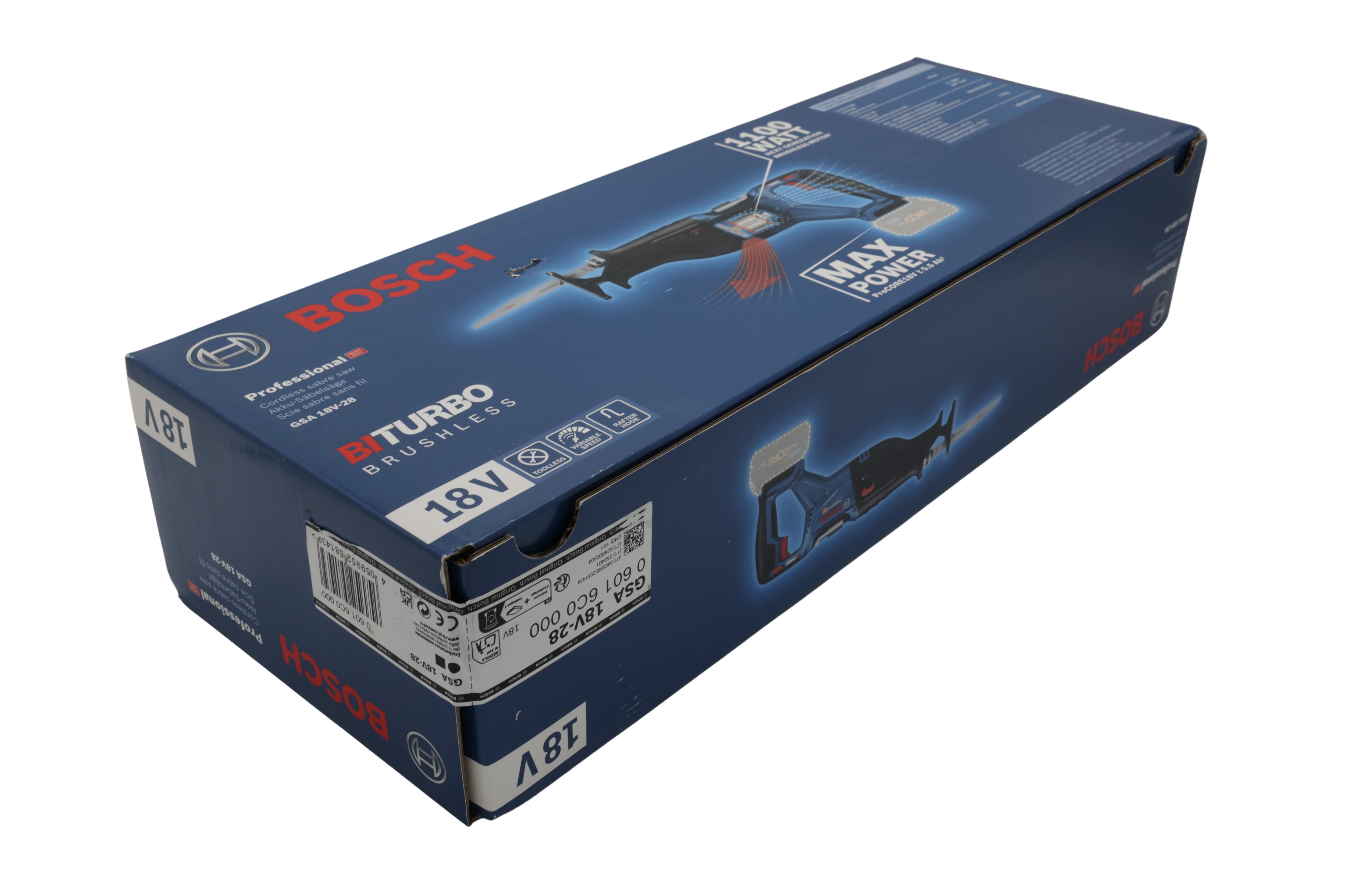 Bosch Professional 18V BITURBO sladdlös tigersåg GSA 18V-28 (utan batteri/laddare)