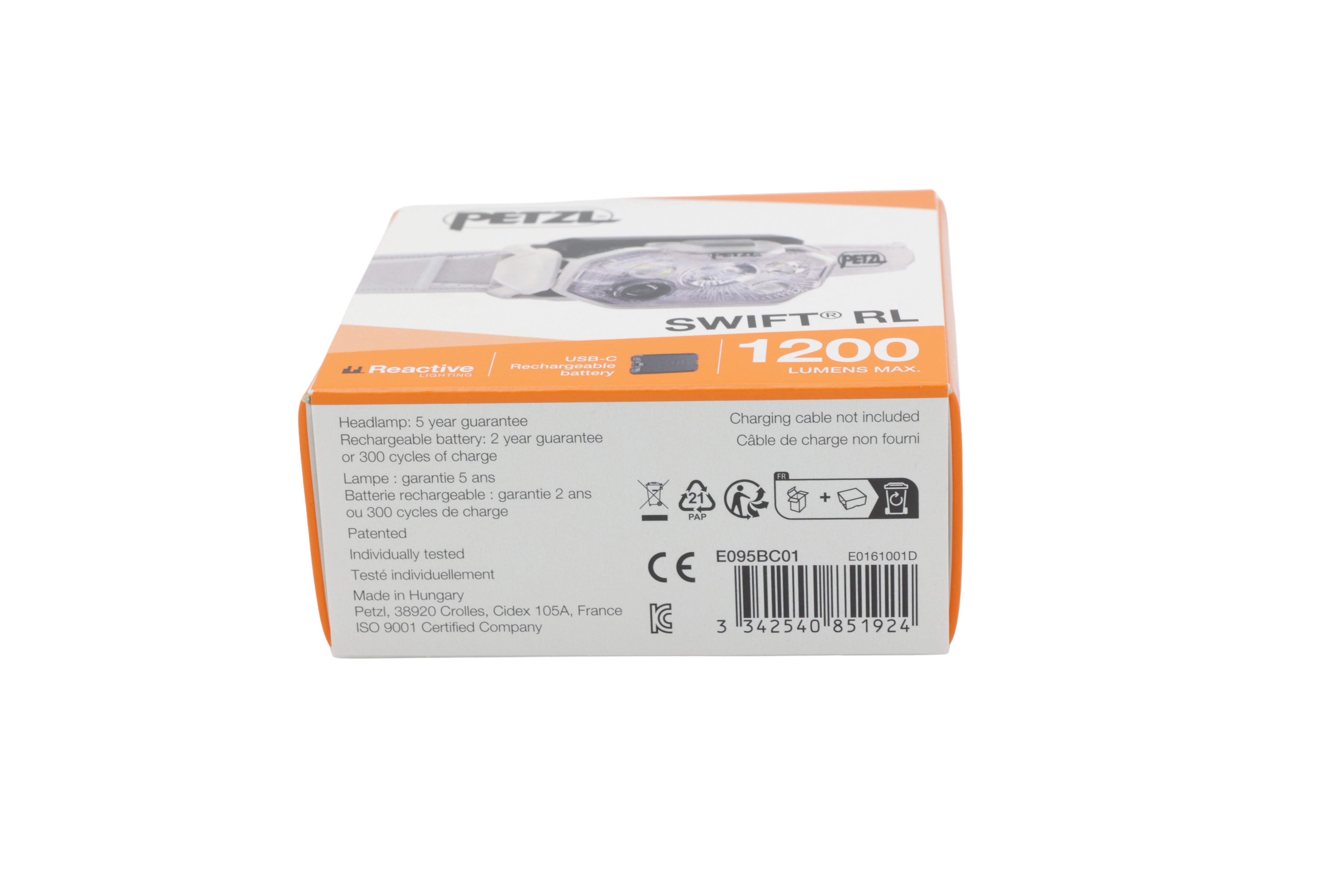 Petzl E095BC01 Forlygte SWIFT RL hvid