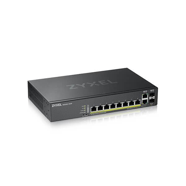 Zyxel GS2220-10HP 8-portars Gigabit L2-hanterad PoE-switch med 2x SFP/RJ45