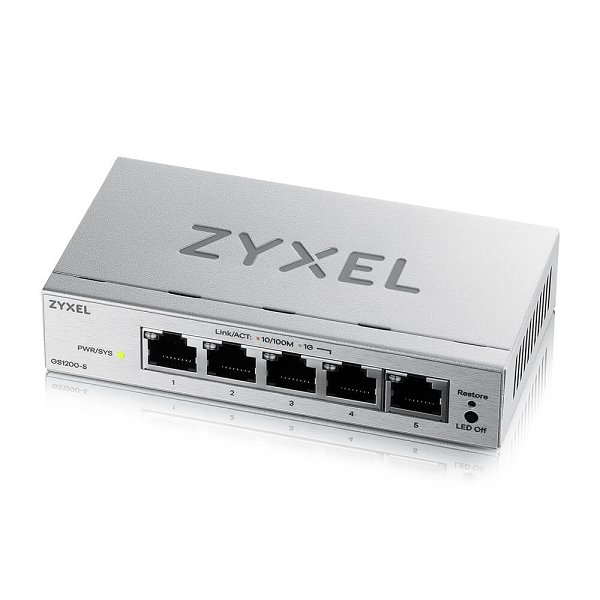 Zyxel GS1200-5V3 5-portars Gigabit webb-/smart managed switch