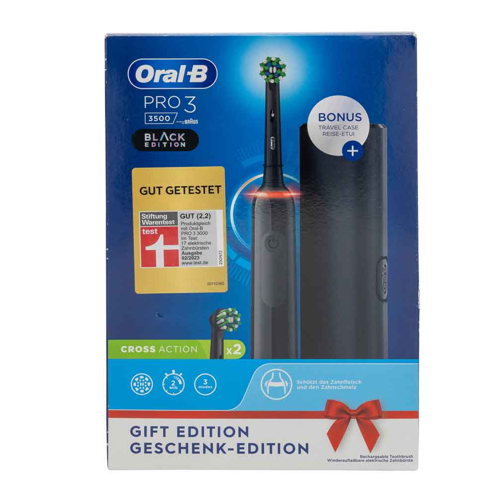 Braun Oral-B Pro 3 3500 Black Edition med reseetui JAS22