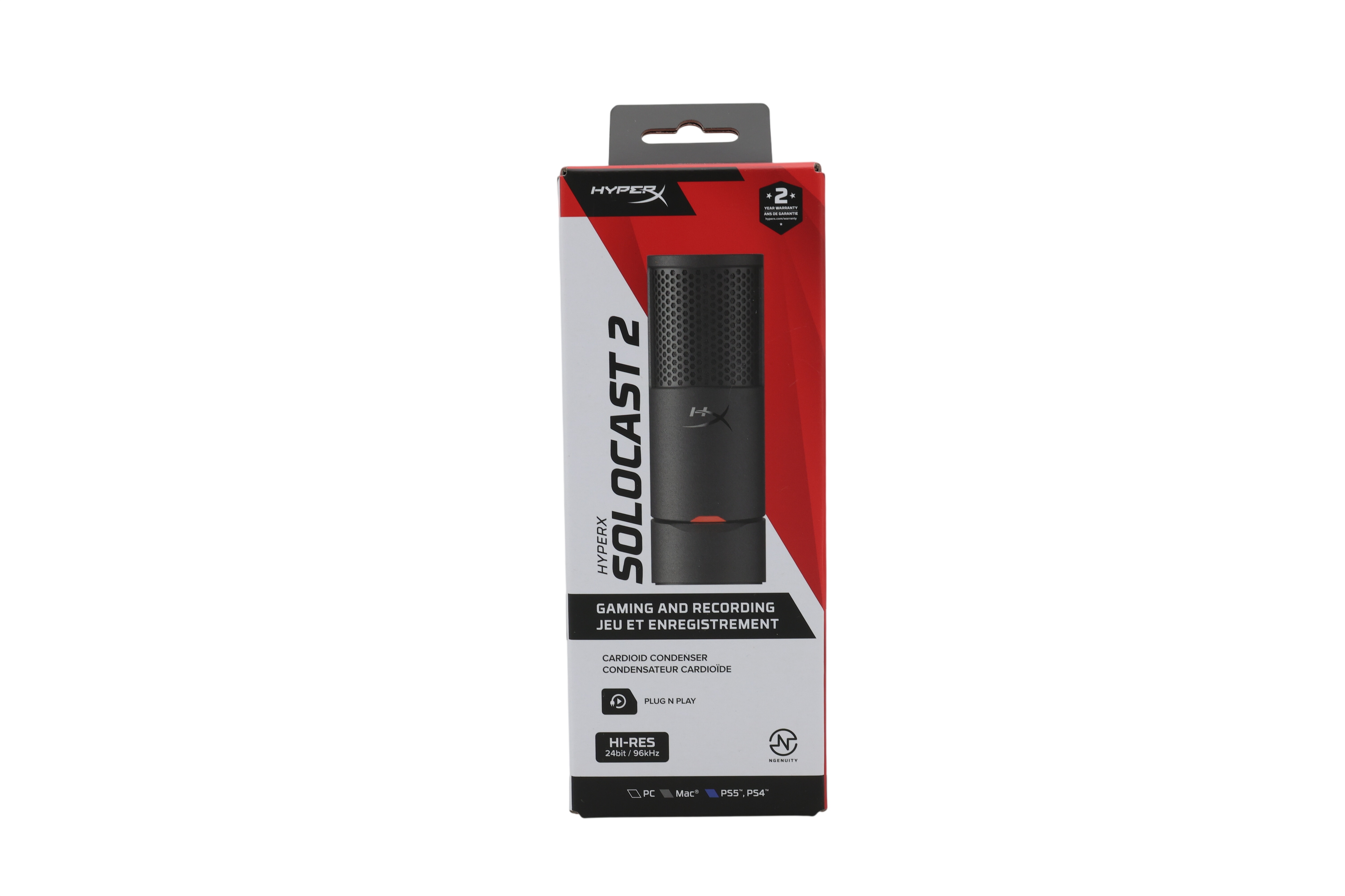 HyperX SoloCast 2 USB-mikrofon för gaming och streaming, svart