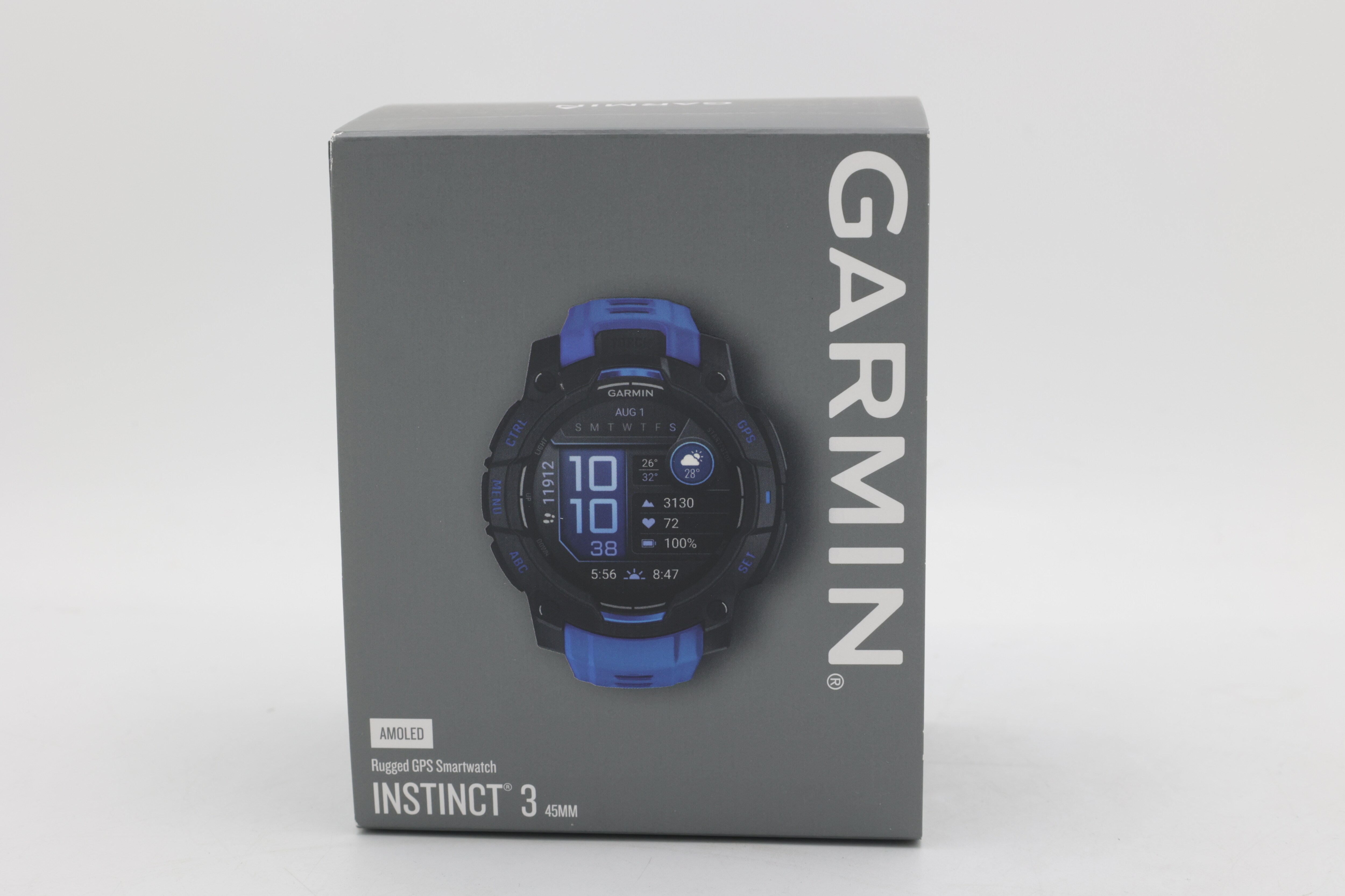 Garmin Instinct 3 AMOLED, 45 mm, svart