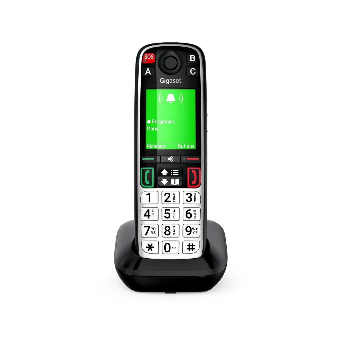Gigaset EASY 500 DECT-laddningsbas med 1 handenhet (SOS / LS lifestyle) – svart