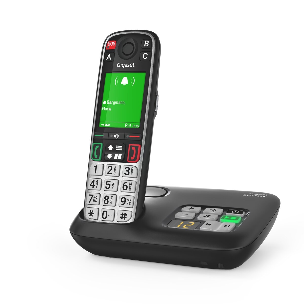 Gigaset EASY 500A DECT-laddningsbas med 1x handenhet (SOS/LS Life Style)AB – svart