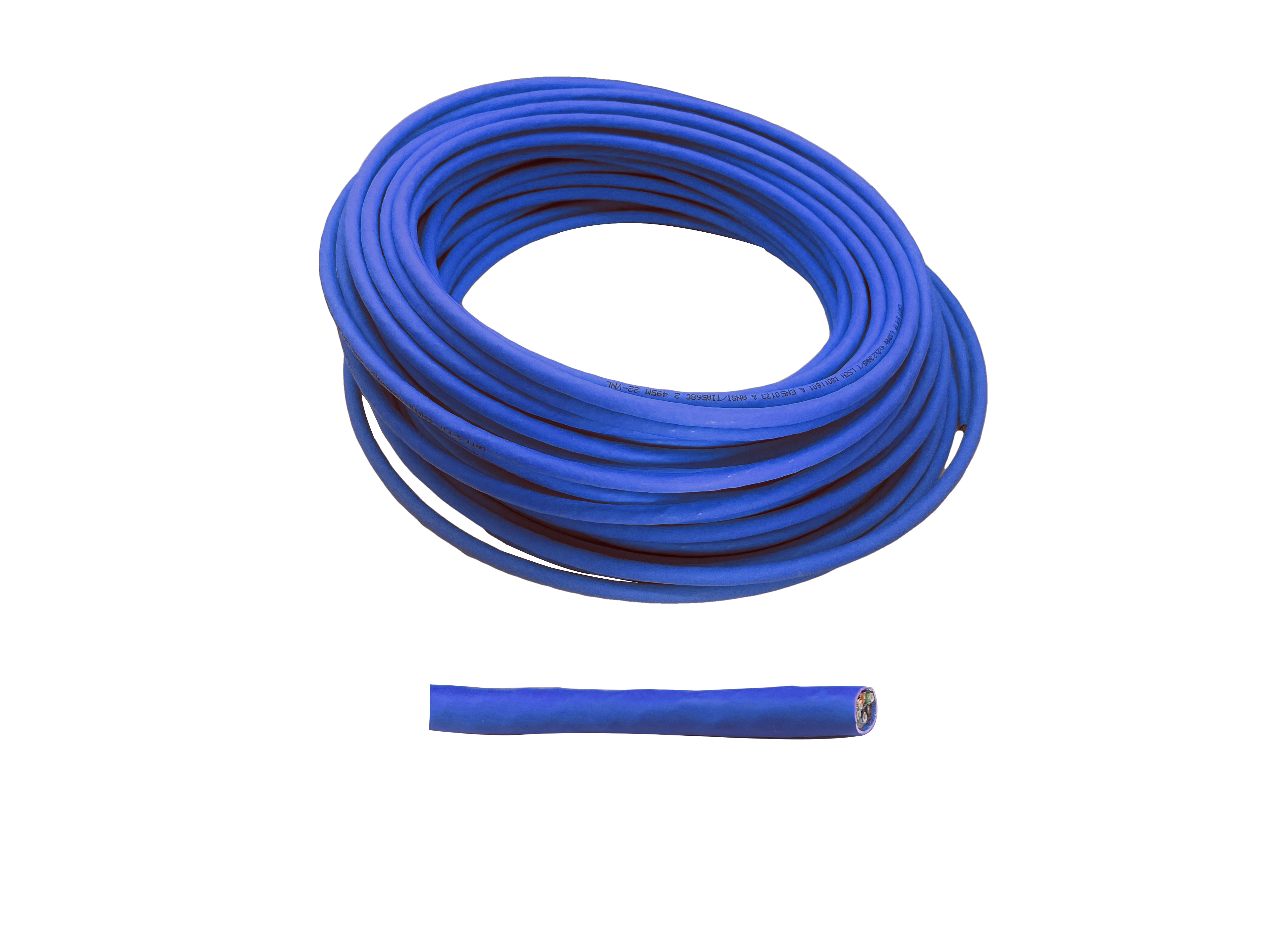 helos Cat.8.1 Verlegekabel AWG 22 LSZH 2000MHz CPR Dca 305m Trommel blau