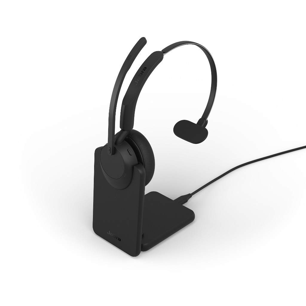 Jabra Evolve3 45 UC Mono black mit Link 390a u. Ladestation