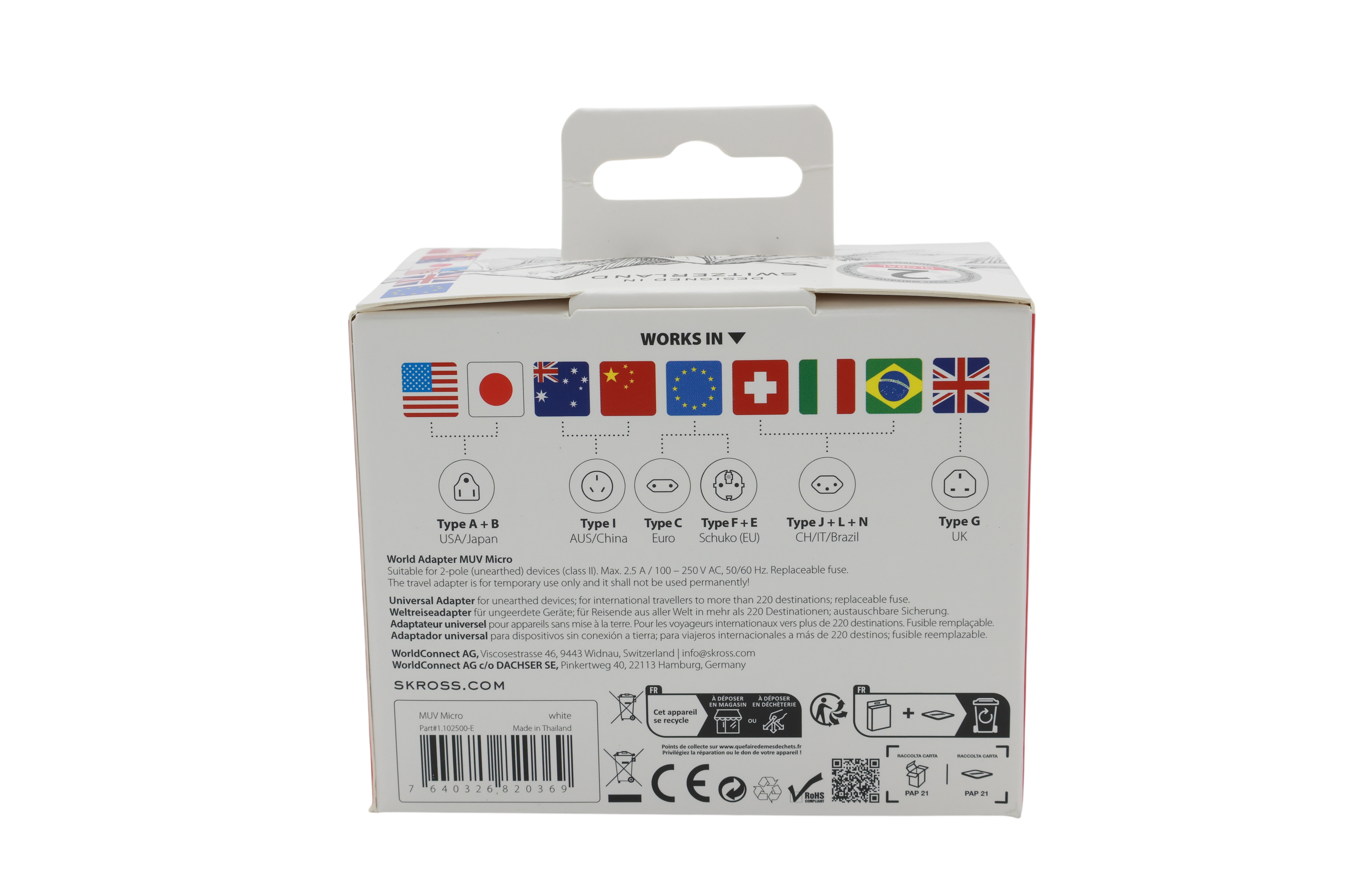 Skross MUV Micro White, Retail