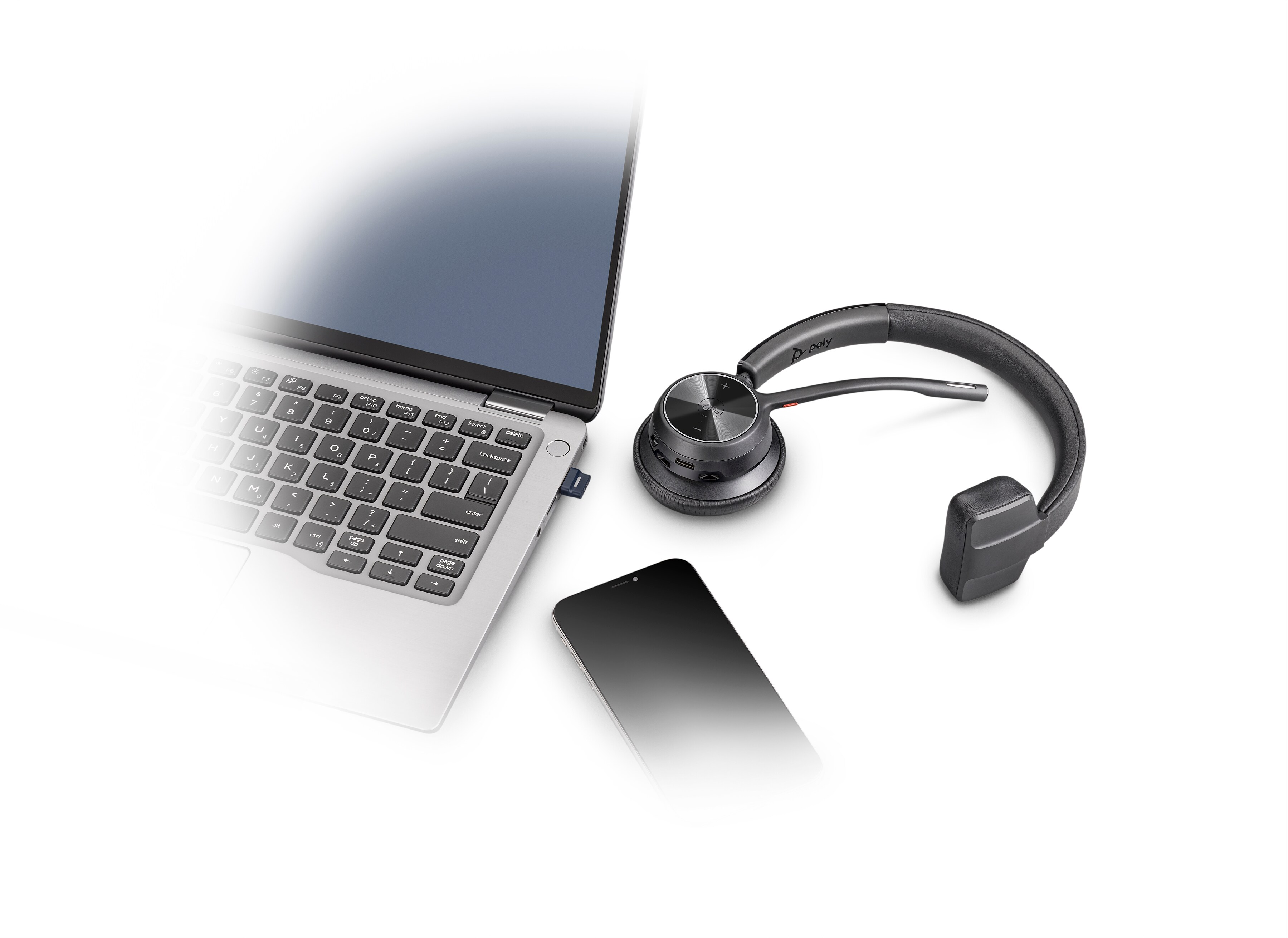 Poly-headset Voyager 4310 UC Bluetooth USB-A för Microsoft Teams, mono