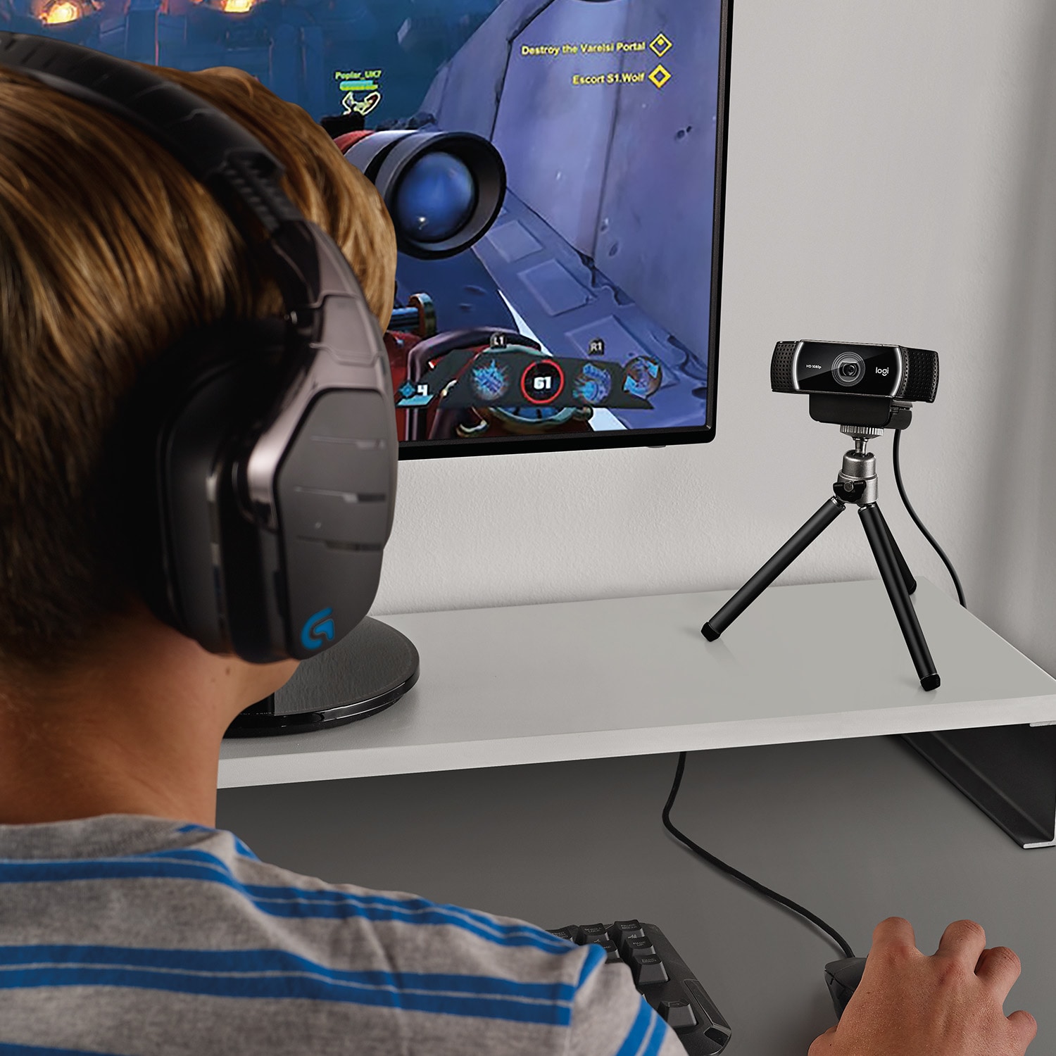 Logitech C922 Pro HD Stream-webbkamera – svart