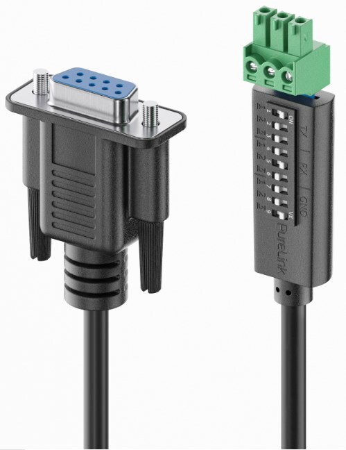 PureLink PureTools – RS232-kabel – 9-polig D-kontakt till 3-polig PhoenixDIP-kontakt, 1,5 m