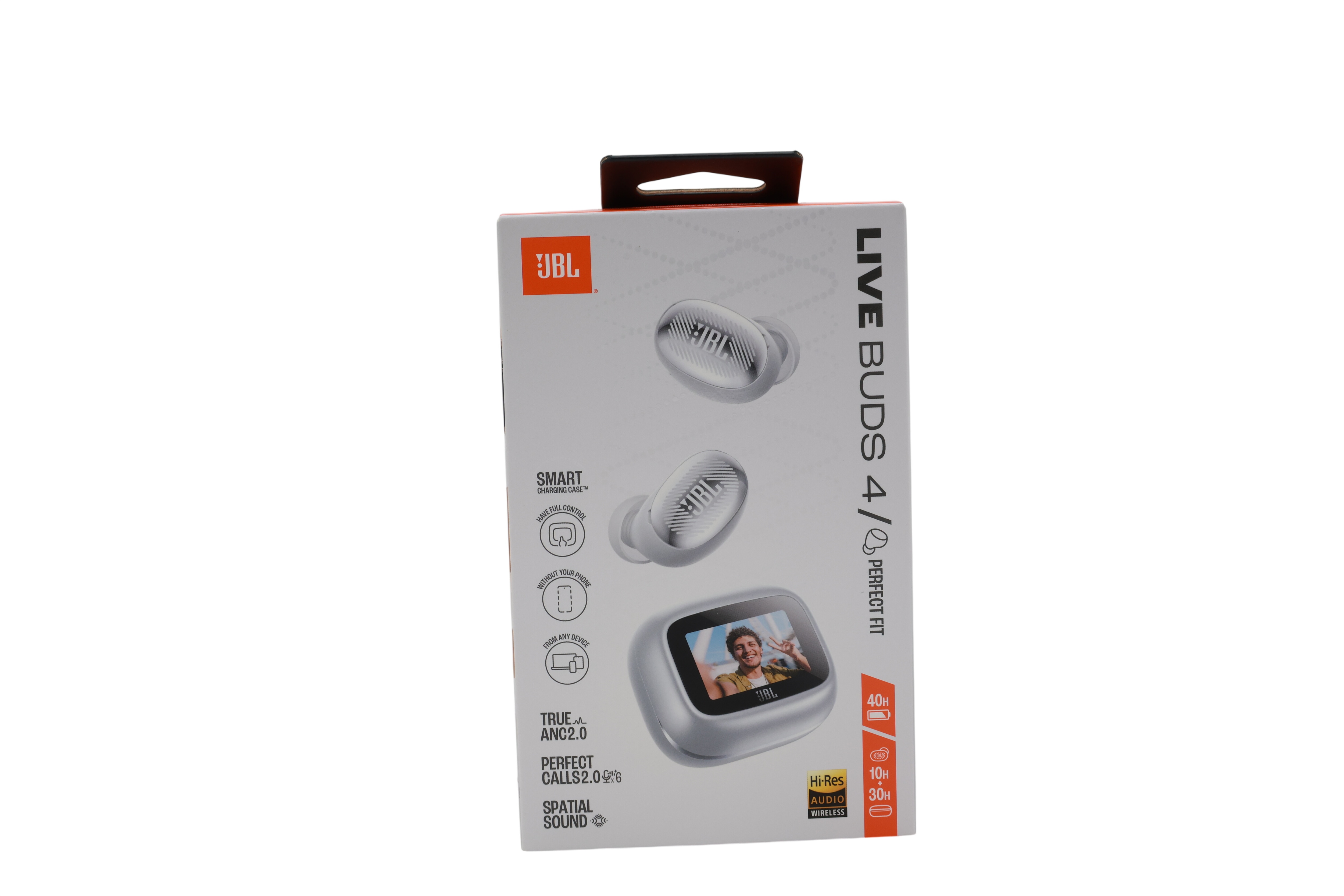JBL Live Buds 4, trådlösa in-ear-hörlurar med Bluetooth, silver
