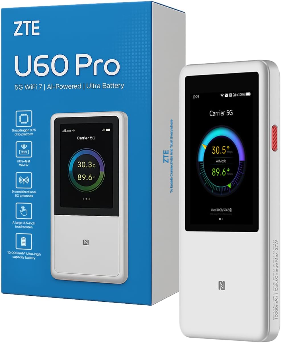 ZTE U60 Pro mobil hotspot-router 4G/5G WiFi – vit