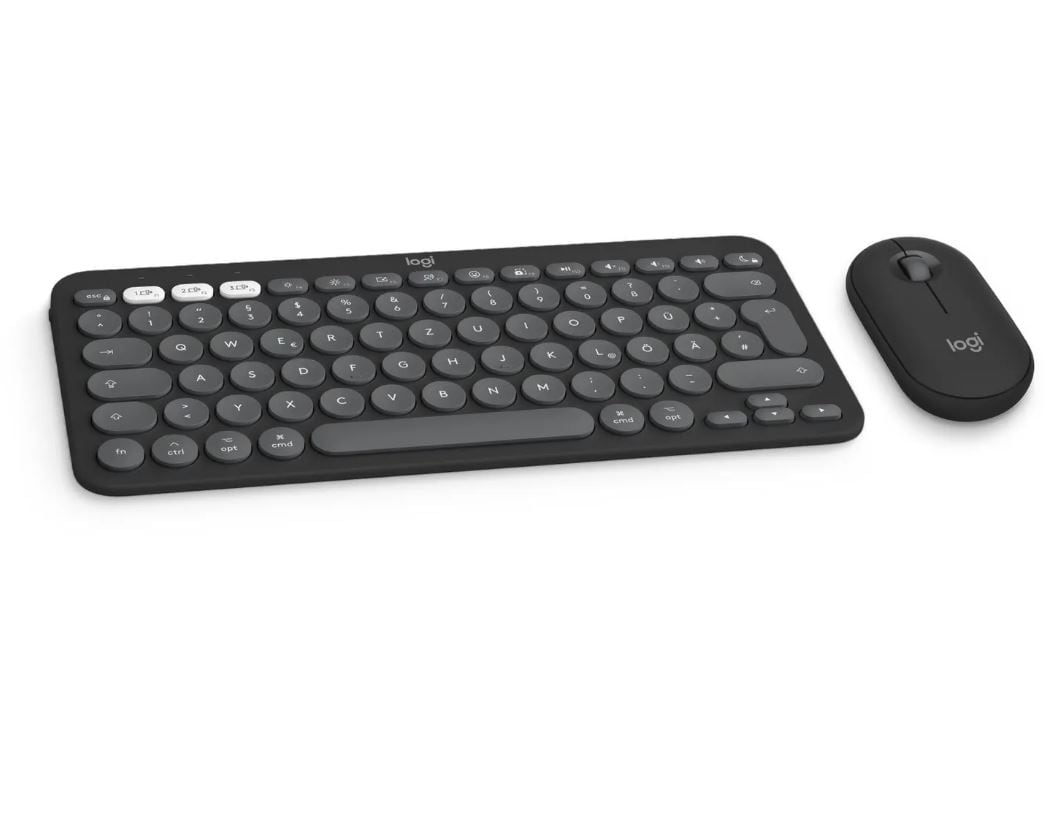 Logitech Pebble 2 Combo för Mac – tangentbords- och muspaket – QWERTZ – tyska