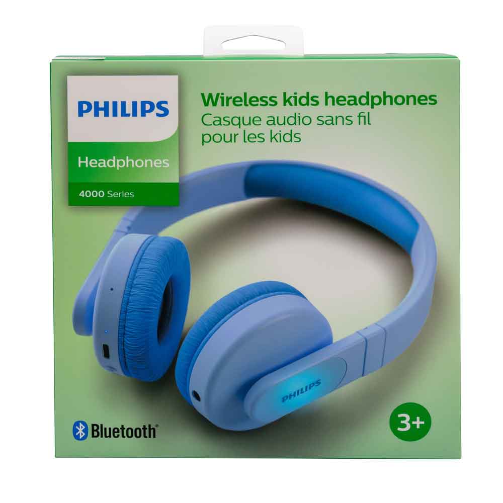 Philips TAK4206BL/00 trådlösa Bluetooth-hörlurar för barn, överöronsmodell, blå