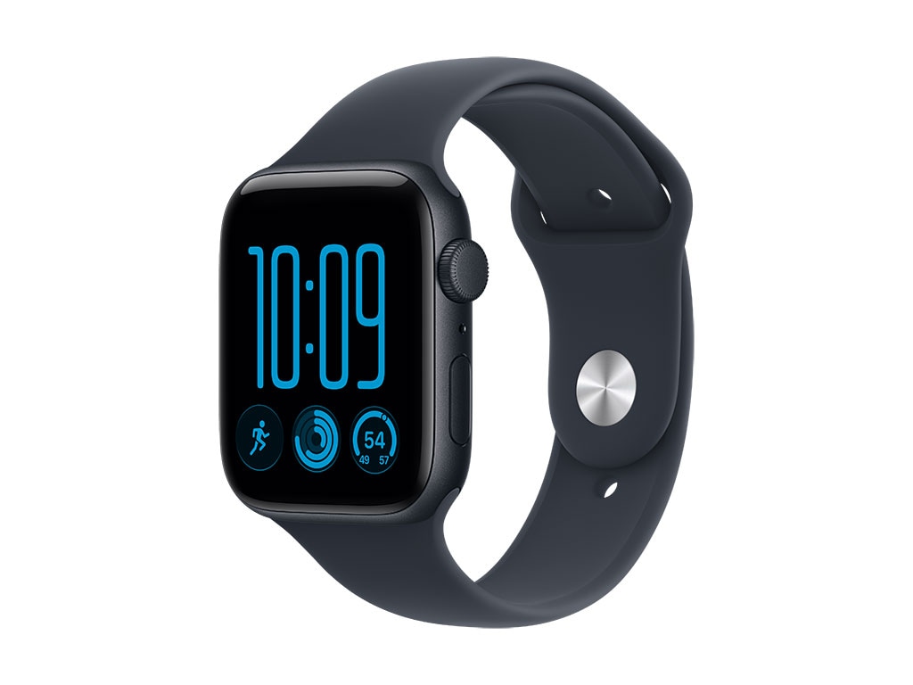 Apple Watch SE 3 Aluminium 44 mm Midnight (sportarmband i marinblått) M–L