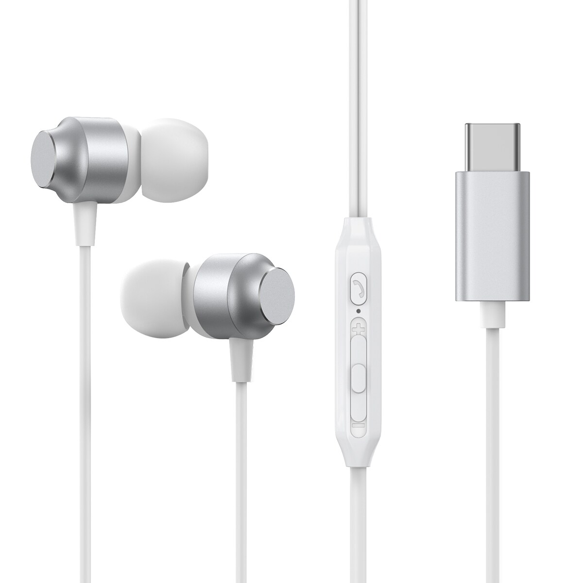 Joyroom JR-EC06 USB-C in-ear hörlurar - silver