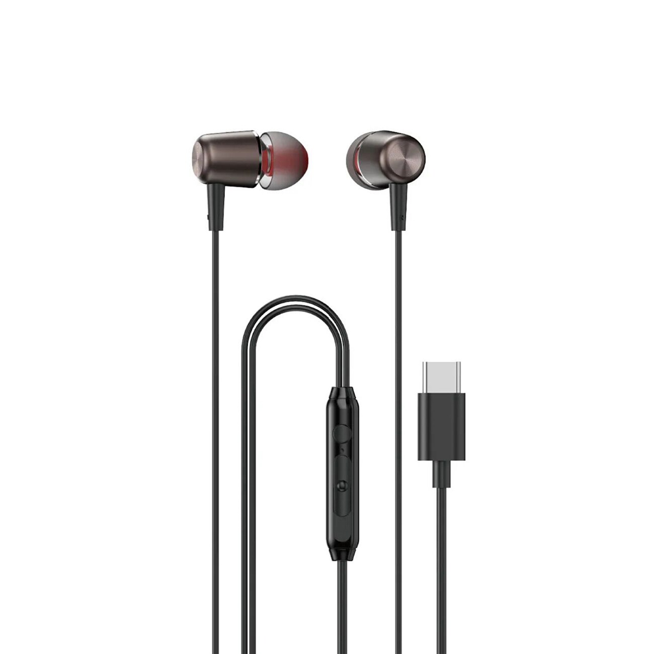 Dudao X1PROT In-Ear trådbundna USB-C-hörlurar 1,2 m - Svart