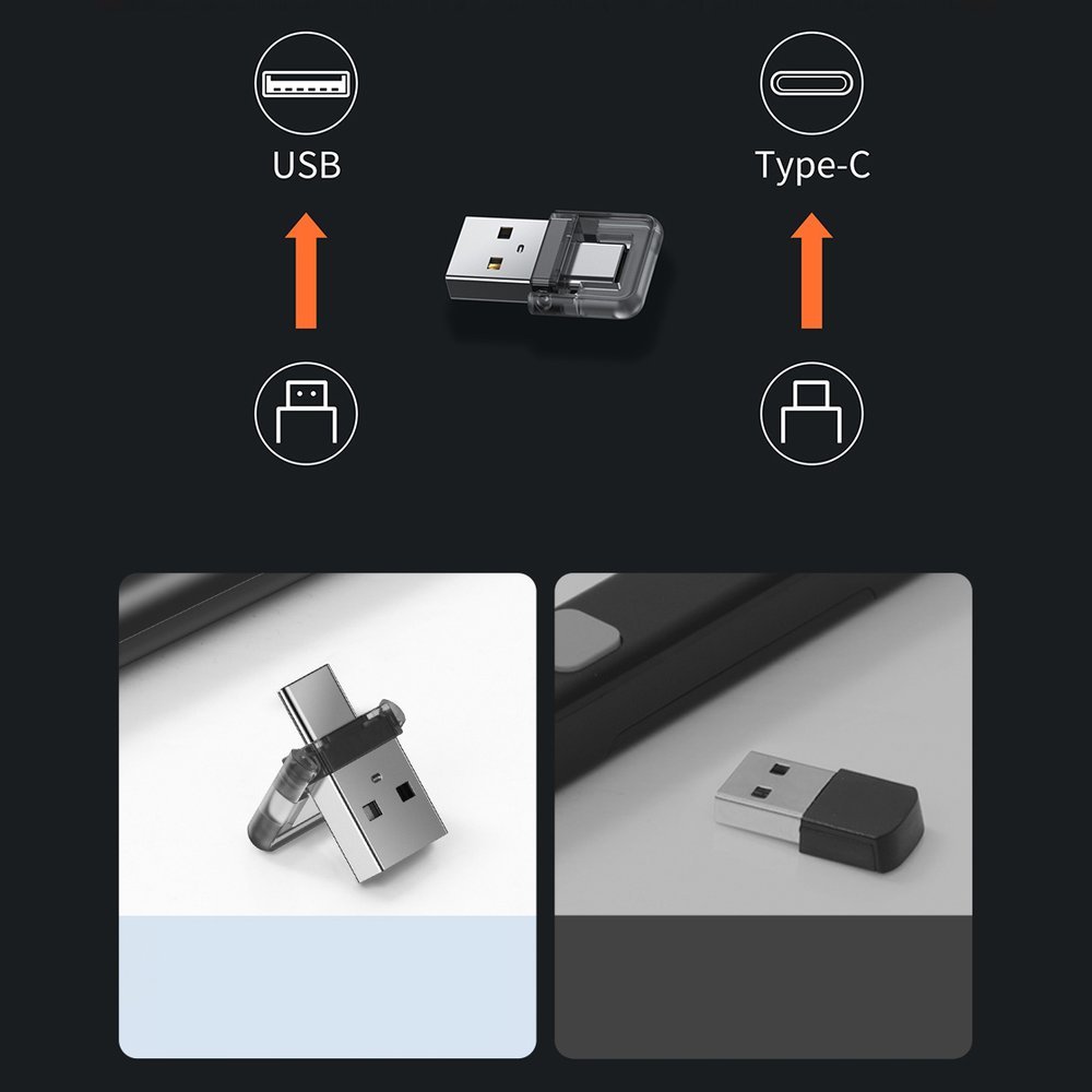 Baseus Orange Dot trådlös presentationslaserpekare - grå (med batteri)
