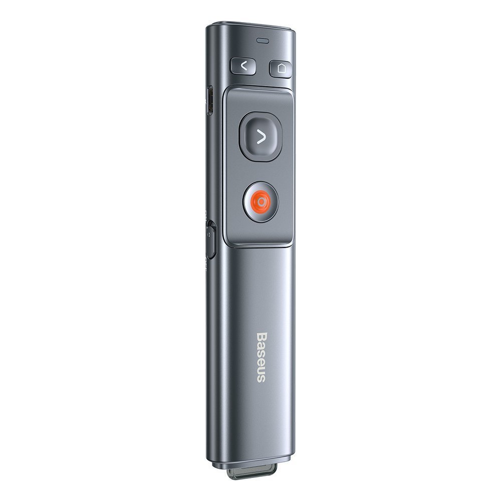 Baseus Orange Dot trådlös presentationslaserpekare - grå (med batteri)