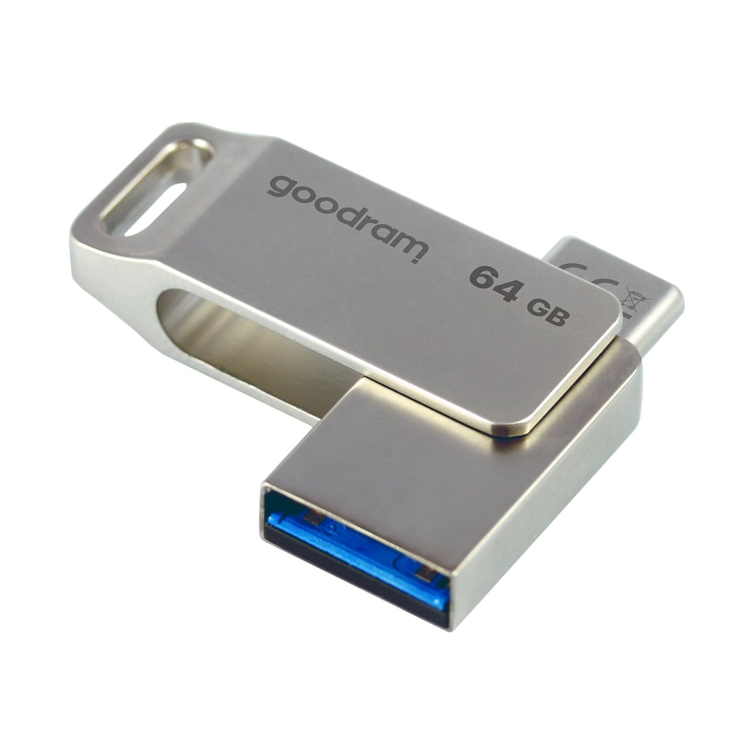 USB-minne 64GB USB 3.2 Gen 1 USB / USB C OTG ODA3 Goodram - Silver