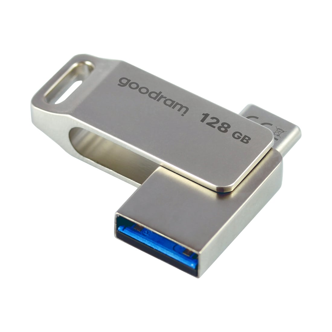 USB-minne 128GB USB 3.2 Gen 1 USB / USB C OTG ODA3 Goodram - Silver