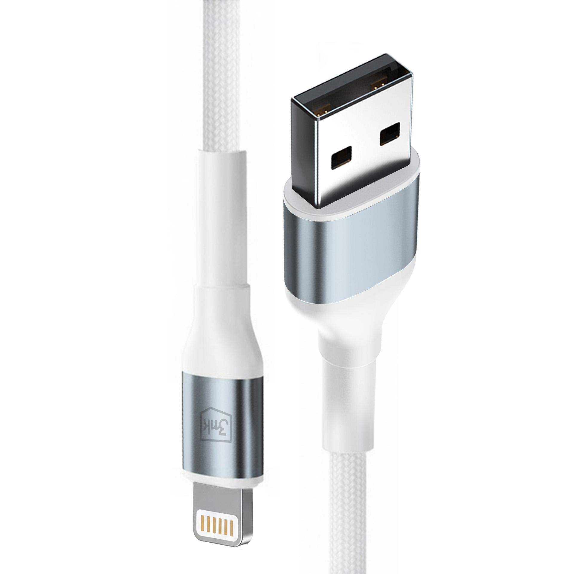 3mk 3mk Kabel 3mk Hyper Cable N-SERIES USB-A / Lightning 2m 5V/2,4A 12W / vit