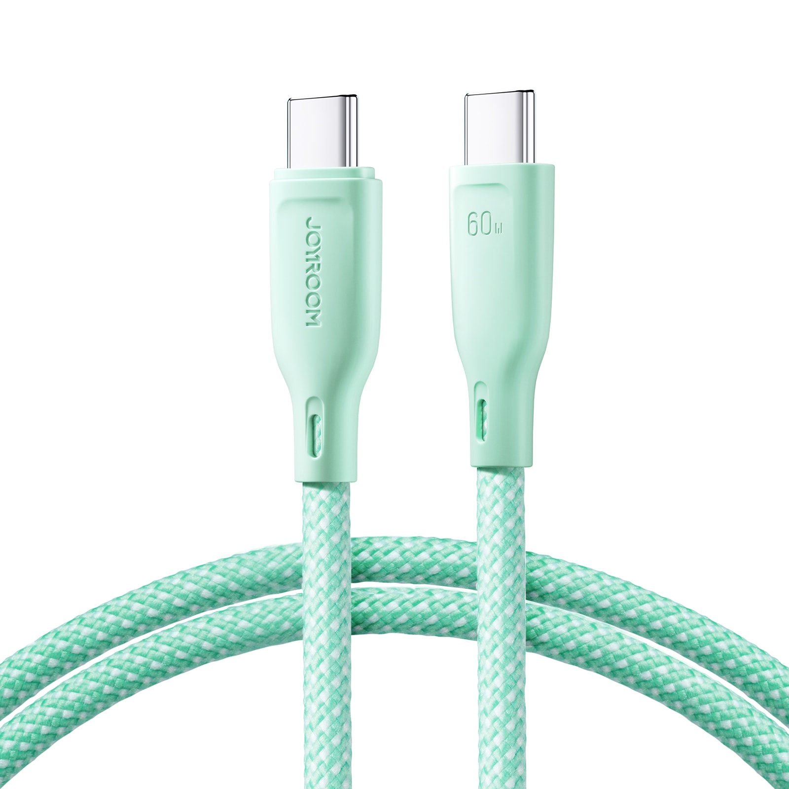 Joyroom Multi-Color Serie S-A34 USB-C / USB-C PD 60W kabel 1m - grön