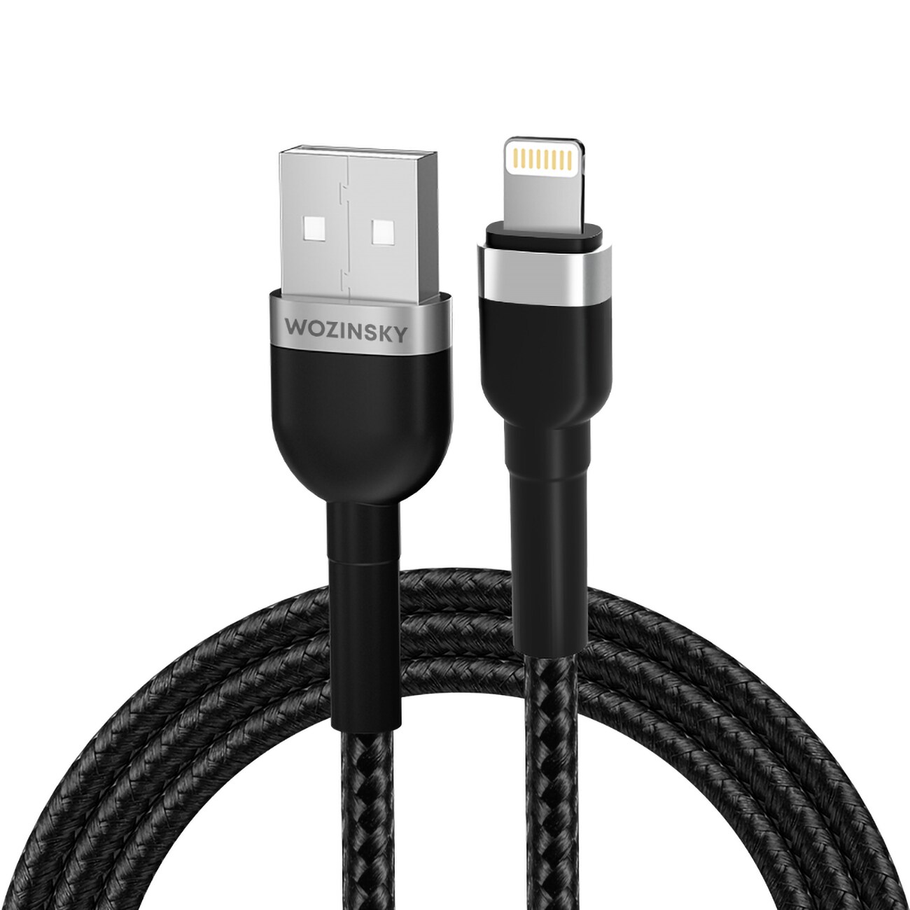 Wozinsky WNBAL2 USB-A / Lightning 2,4A-kabel 2 m - svart