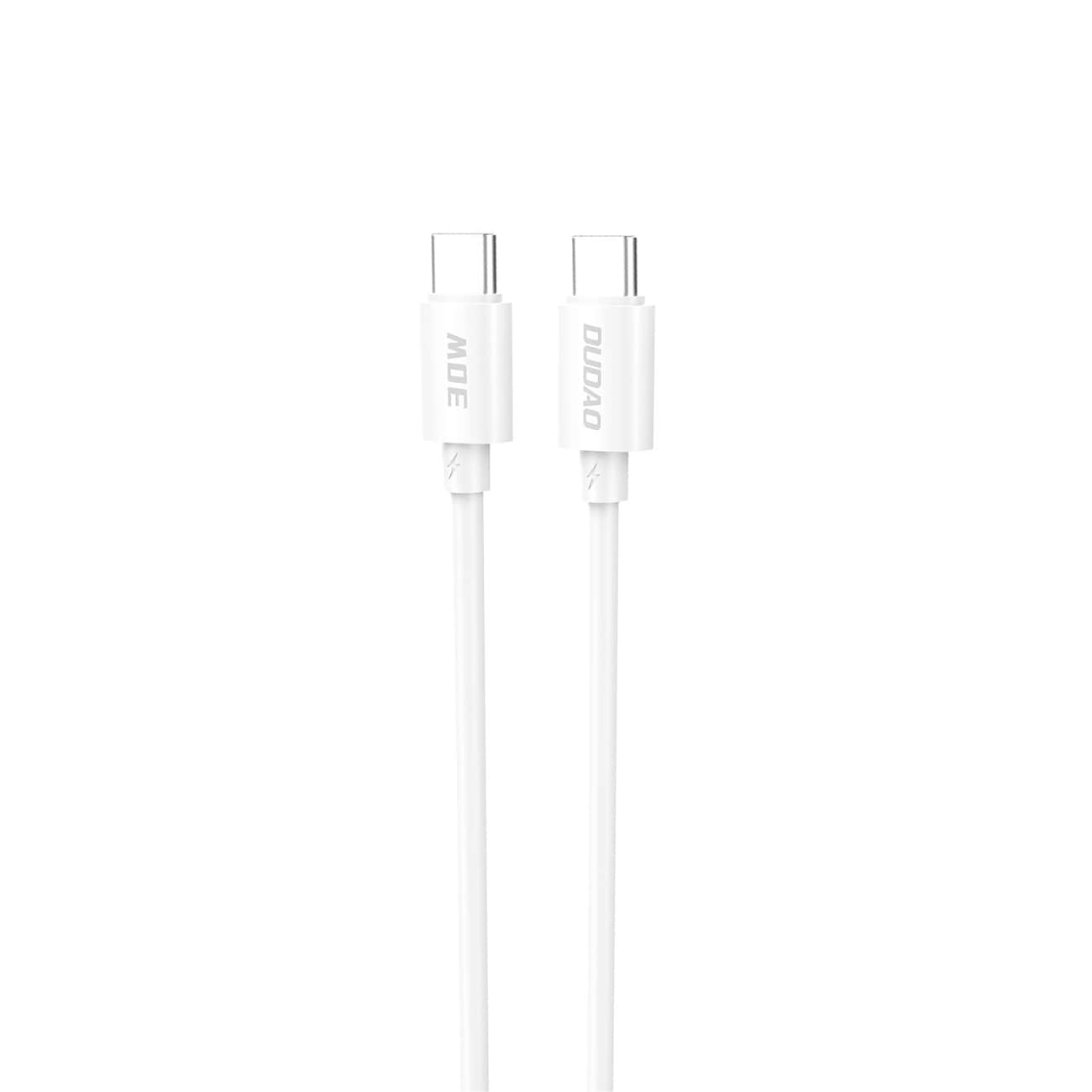 Dudao L4C USB-C / USB-C 30W 2m kabel - vit