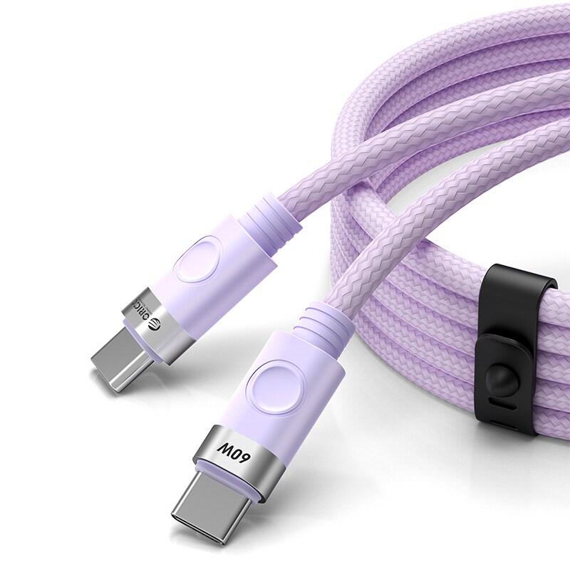 Orico CDX 60W 3A Power Delivery USB-C - USB-C 1m kabel - Lila