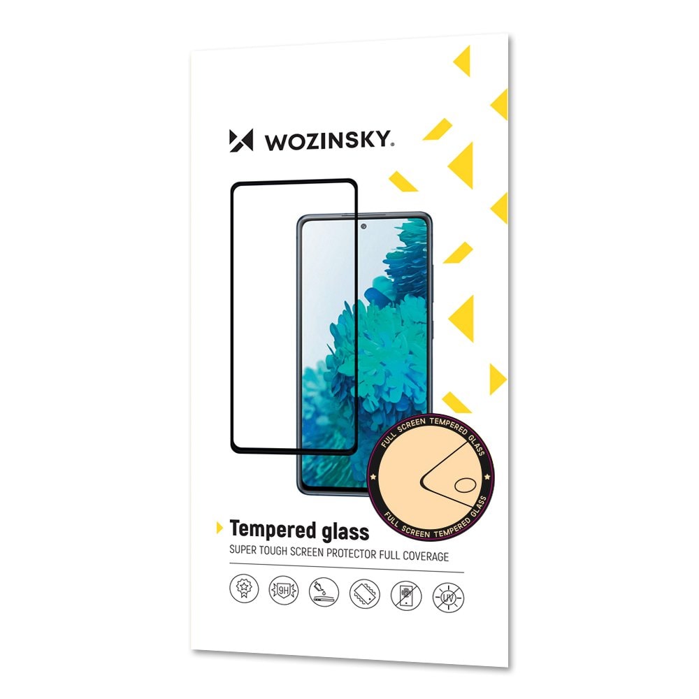 Wozinsky Härdat glas Fullt lim Skärmskydd Case Friendly för Oppo Reno6 4G svart