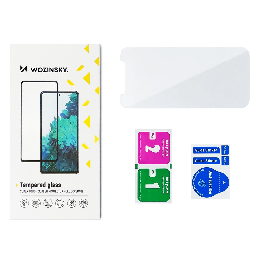 Wozinsky Fullt lim Moto G51 helskärm härdat glas med svart ram