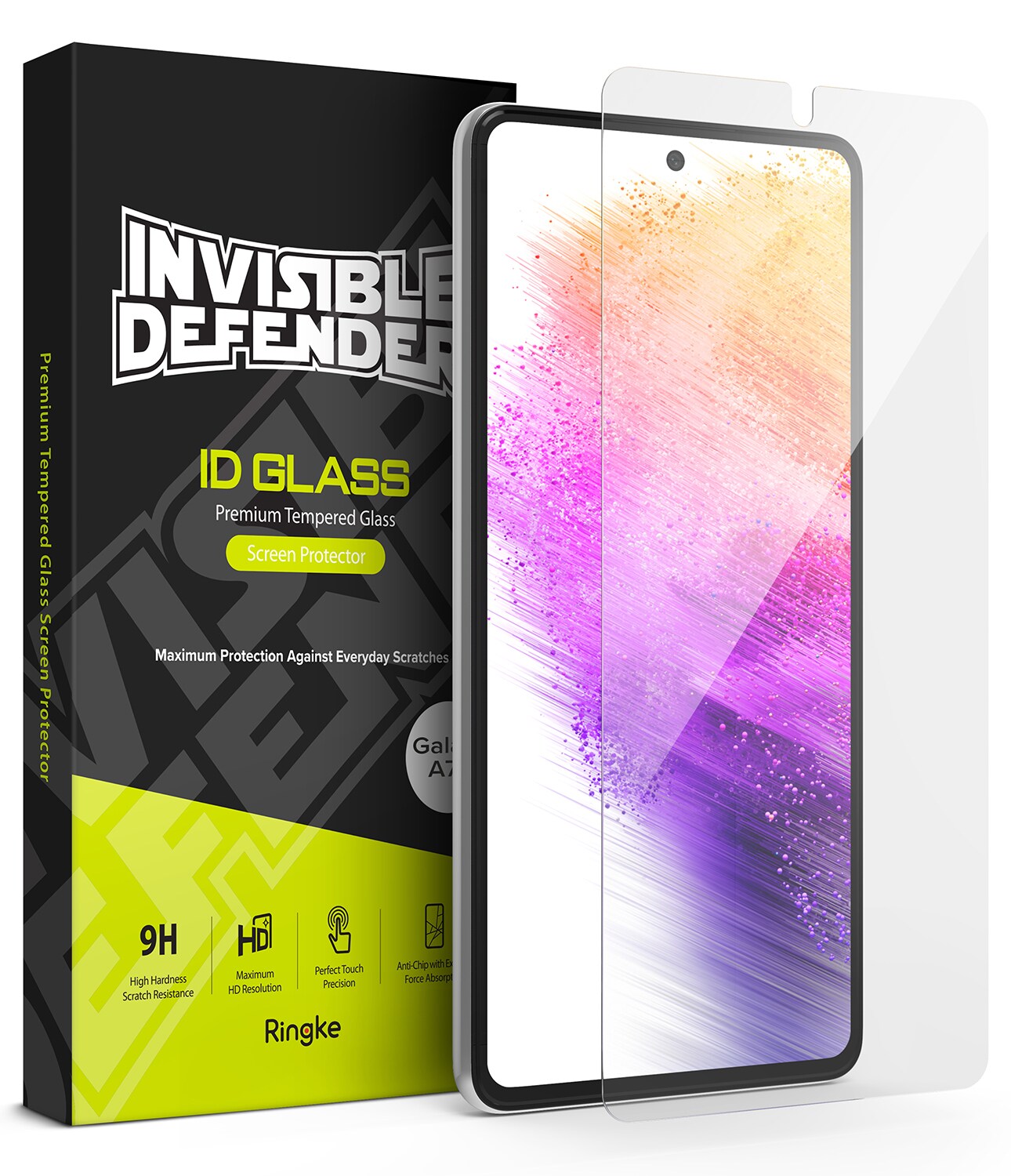 Ringke Osynligt Defender ID Glass 2.5D 0.33mm skärmskydd för Samsung Galaxy A73 5G