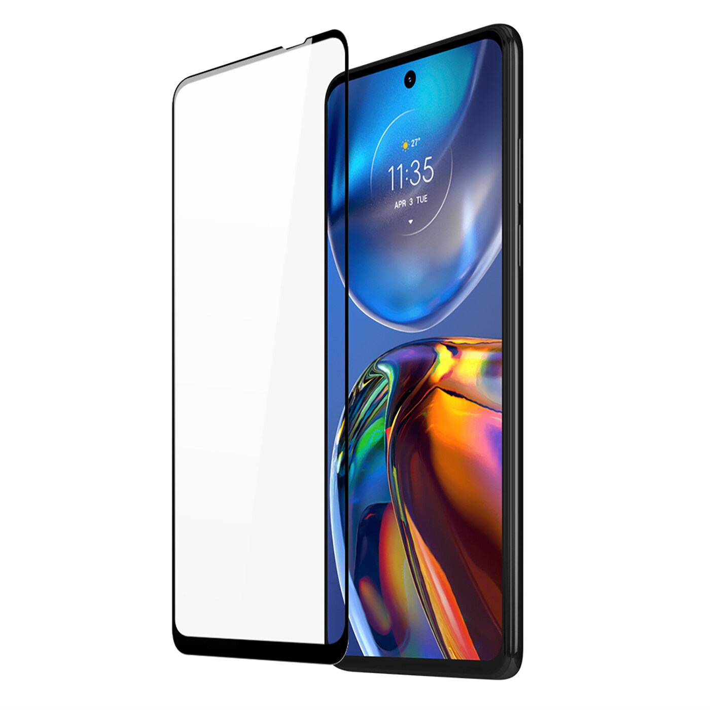 Dux Ducis 10D 9H härdat glas med ram för Motorola Moto E32 svart (fodralvänligt)
