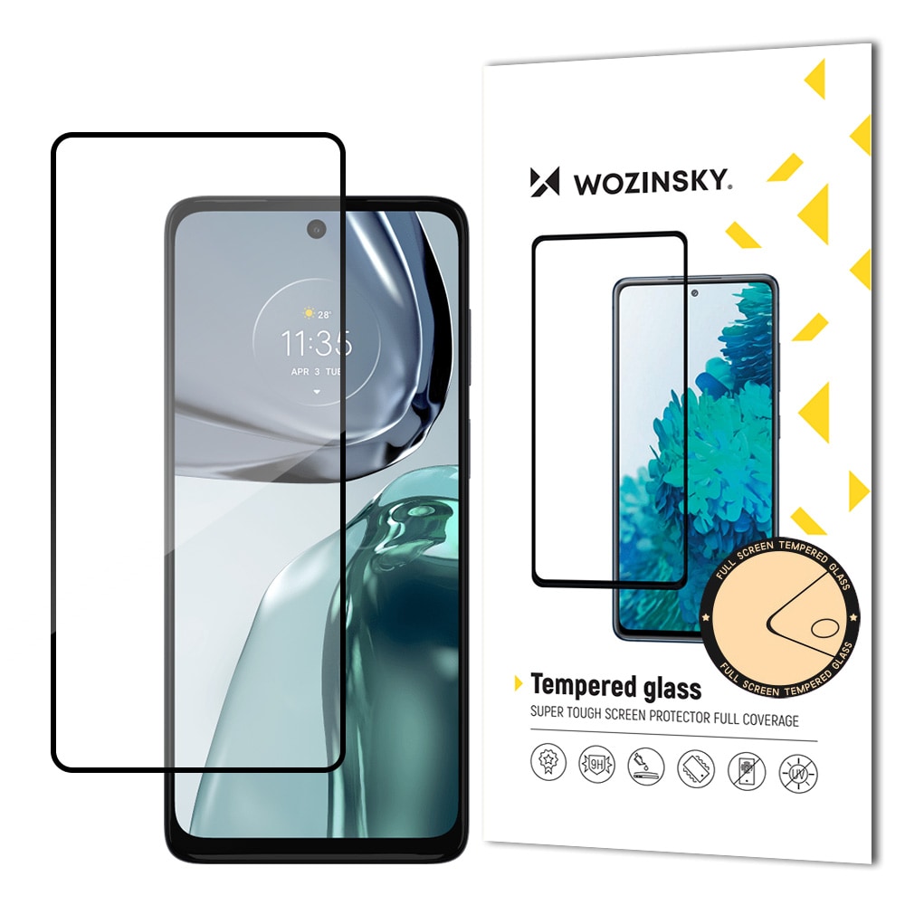 Wozinsky Härdat glas med full limning för Motorola Moto G62
