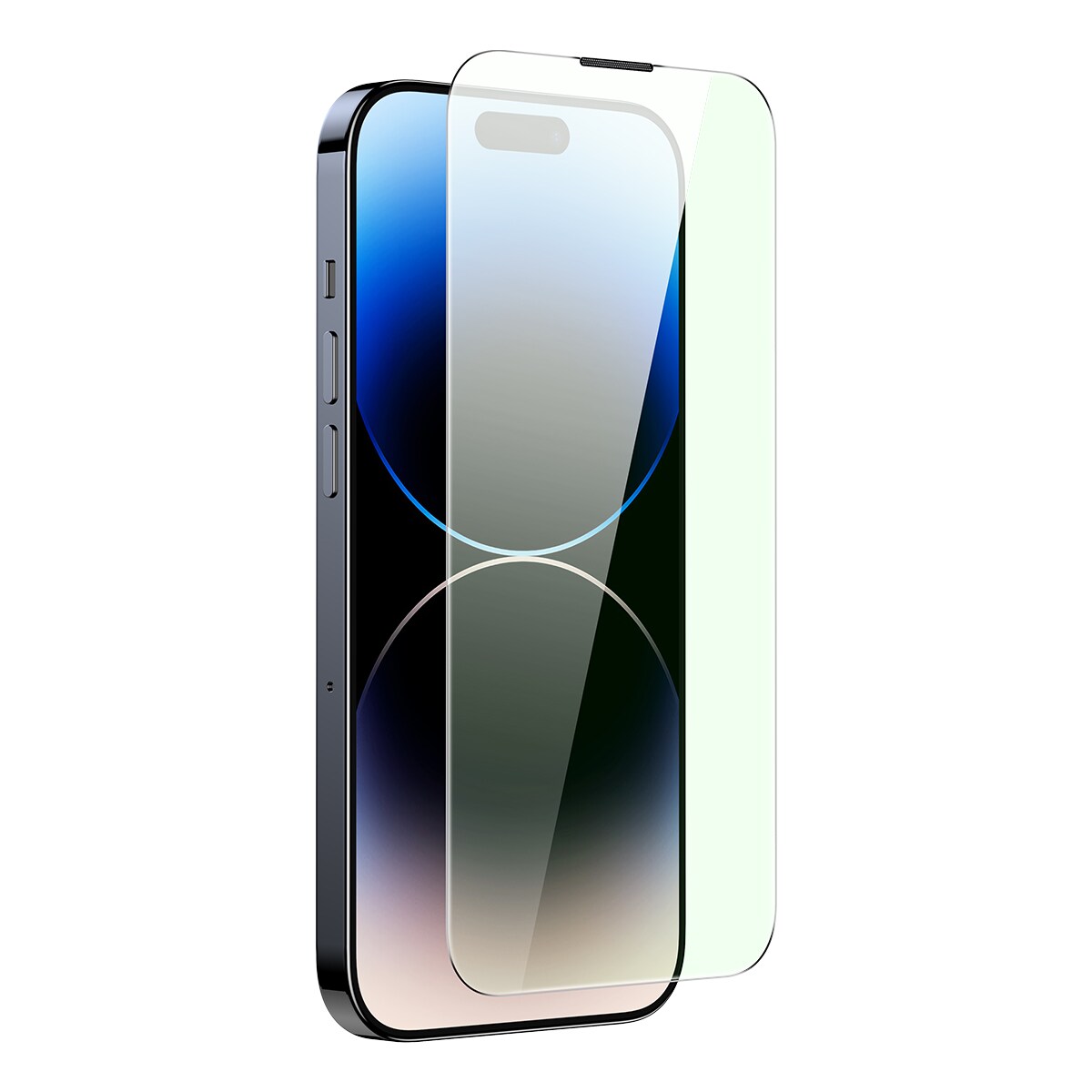 Baseus Härdat glas för iPhone 14 Pro Max med blåljusfilter & 0,3 mm högtalarskydd + monteringsram